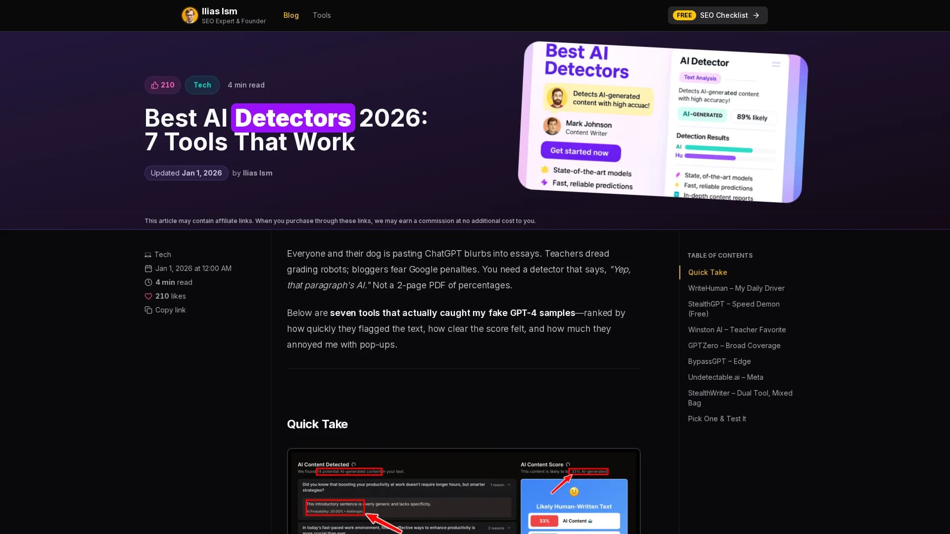 seoroast-content-detector homepage