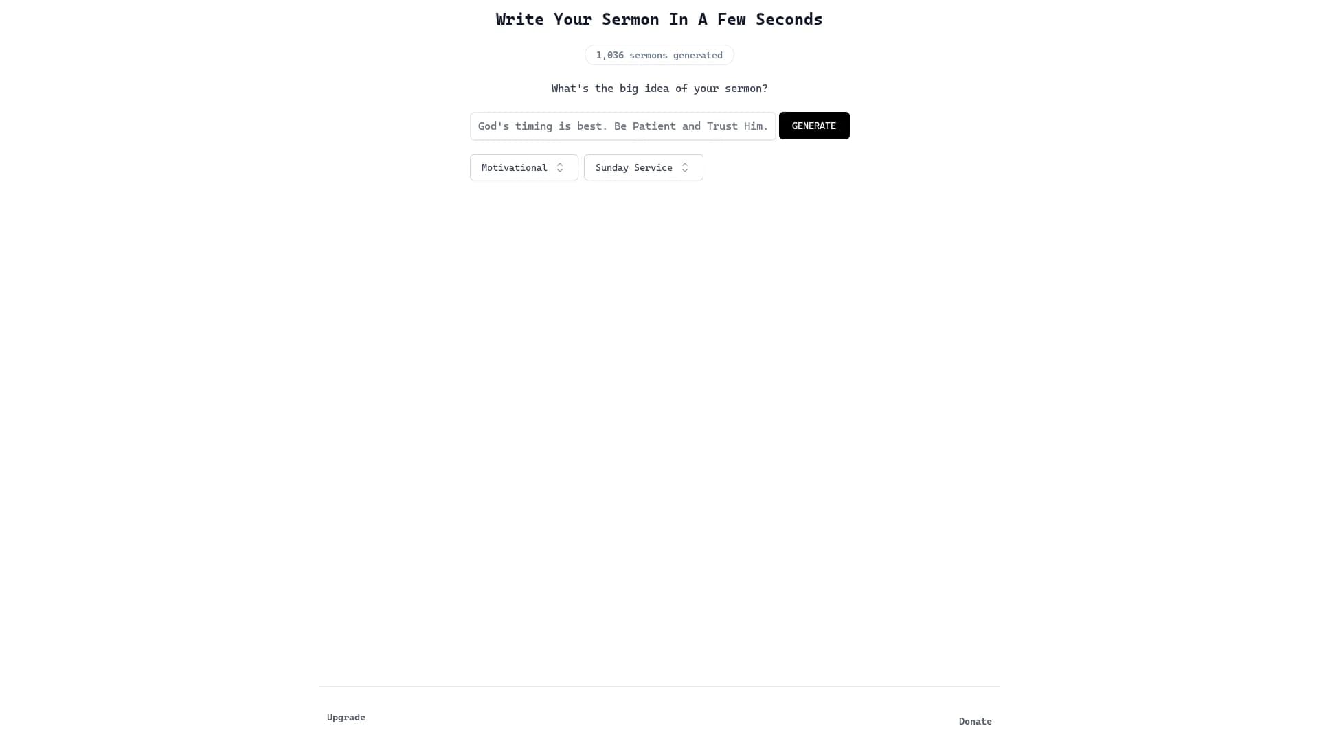 sermongpt homepage