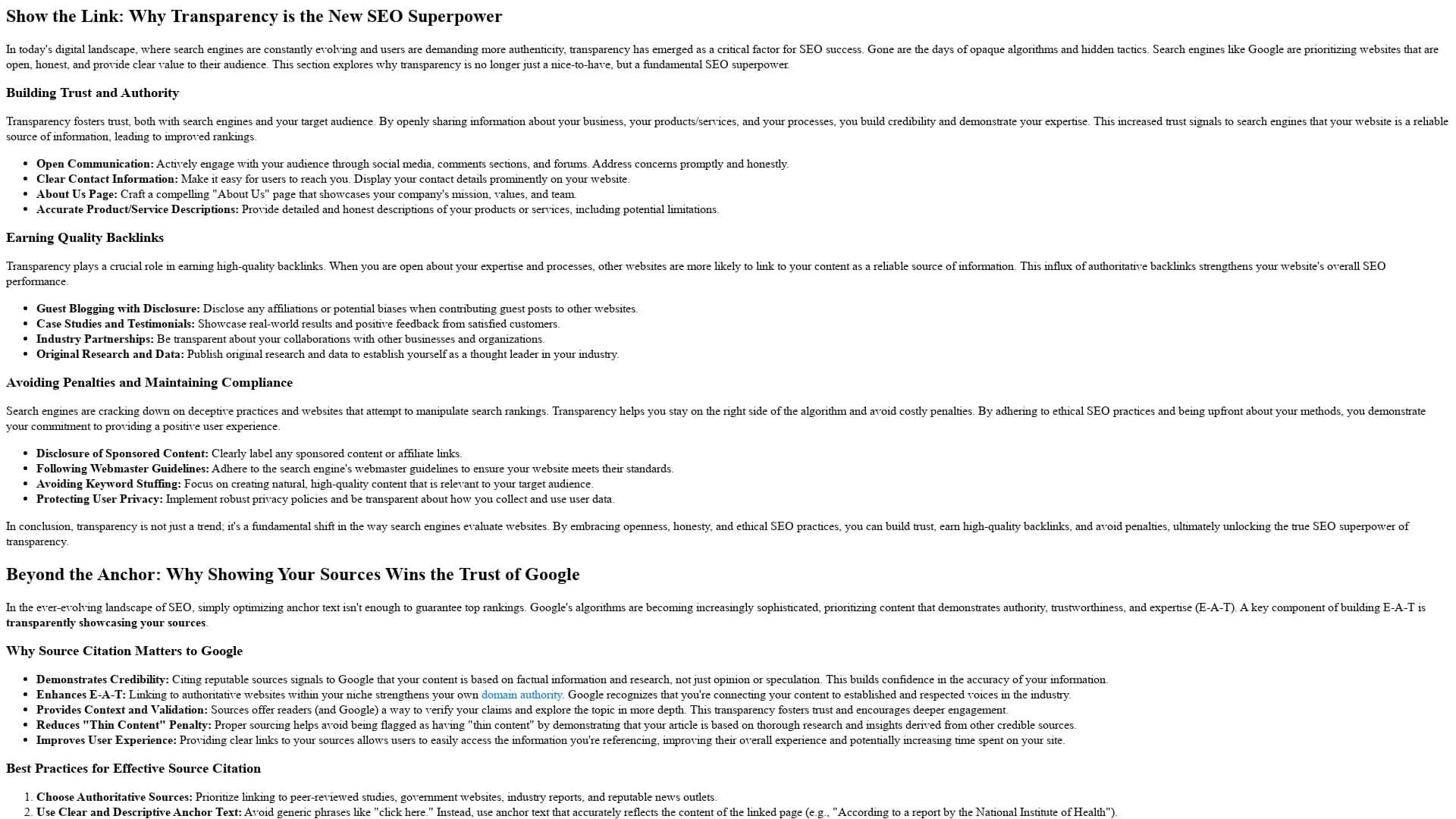 show-the-link homepage