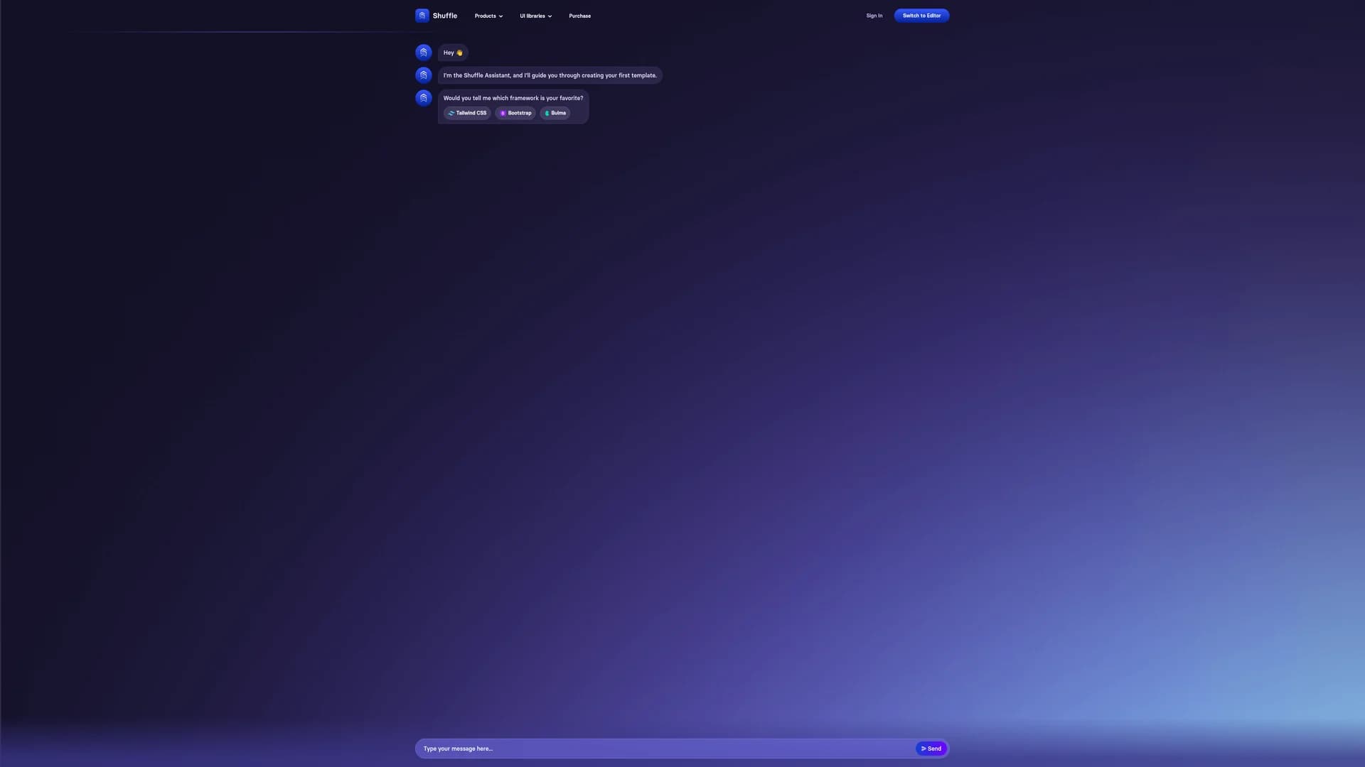 shuffle homepage