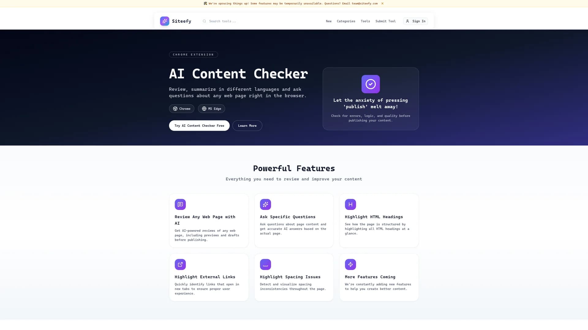 siteefy-content-checker homepage