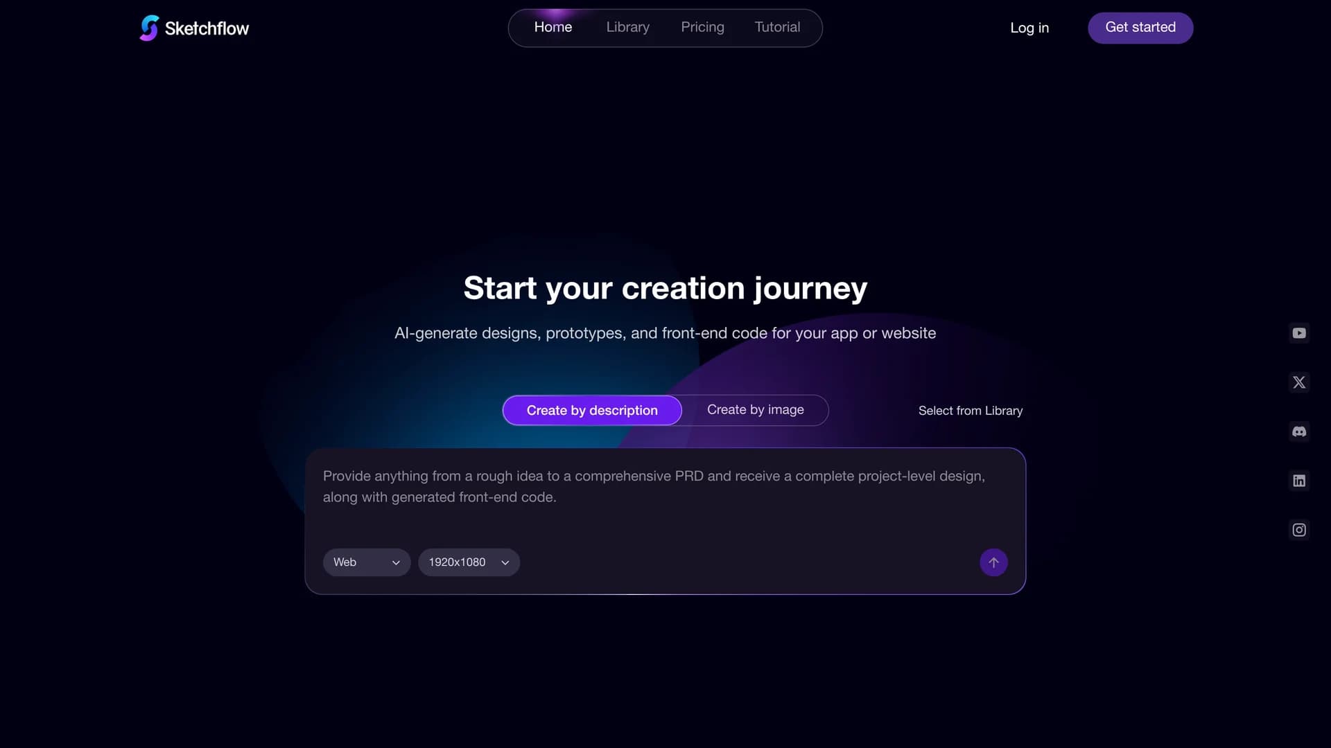 sketchflow-ai homepage