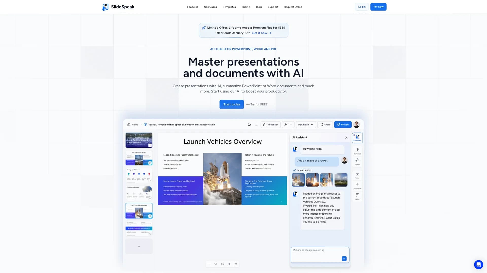 slidespeak homepage