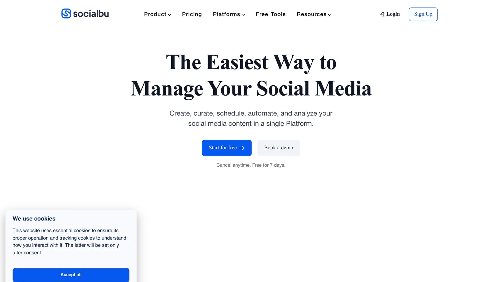 socialbu homepage
