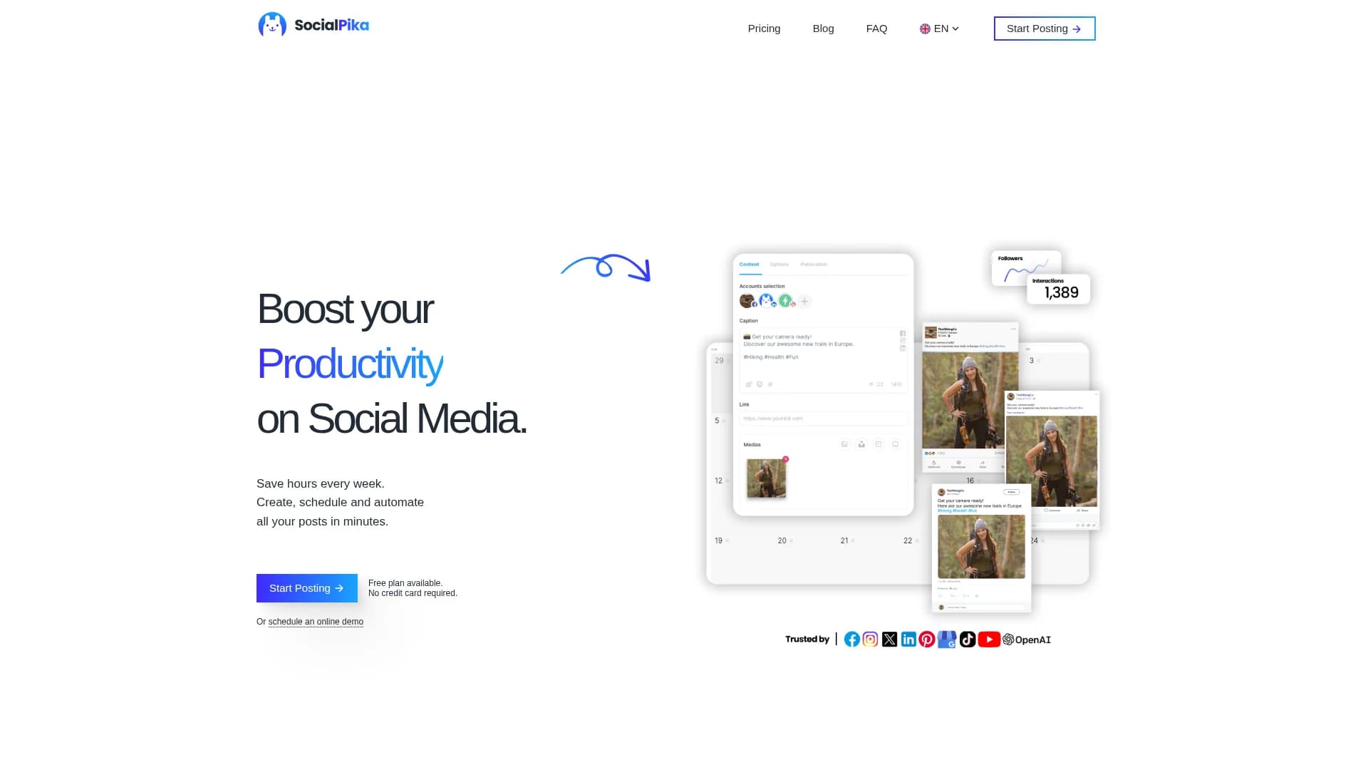 socialpika homepage