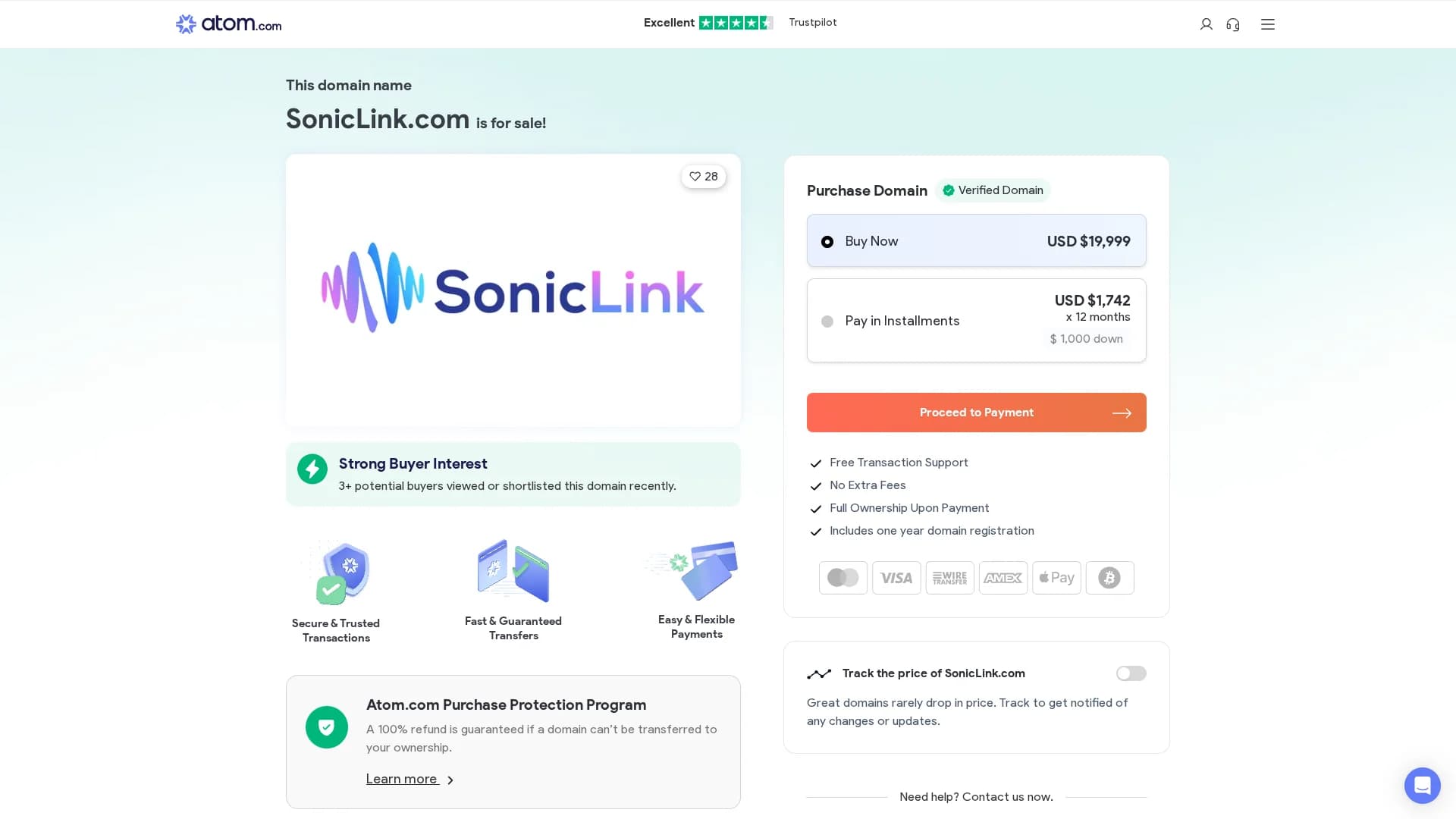 sonic-link homepage