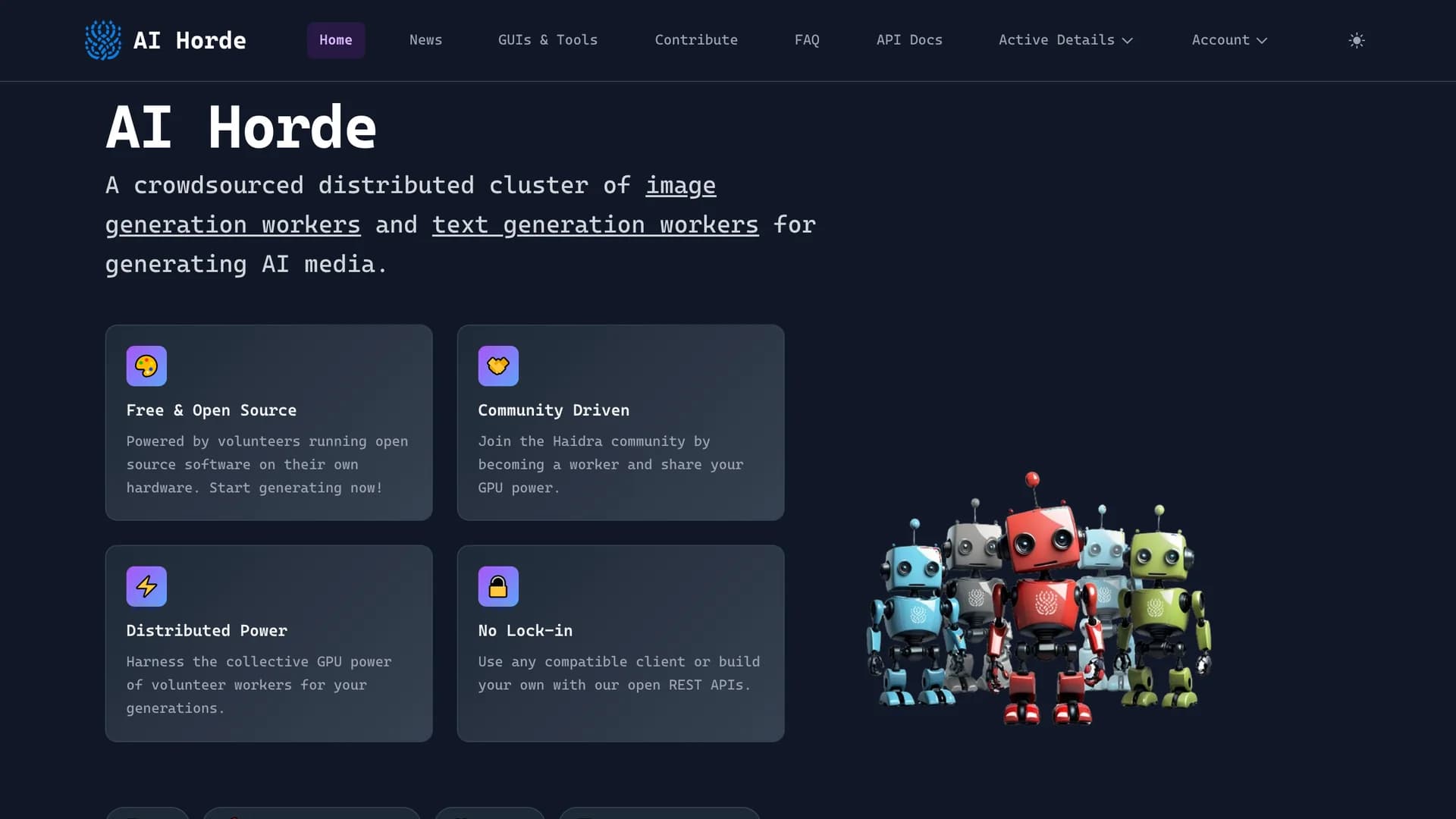 stable-horde homepage