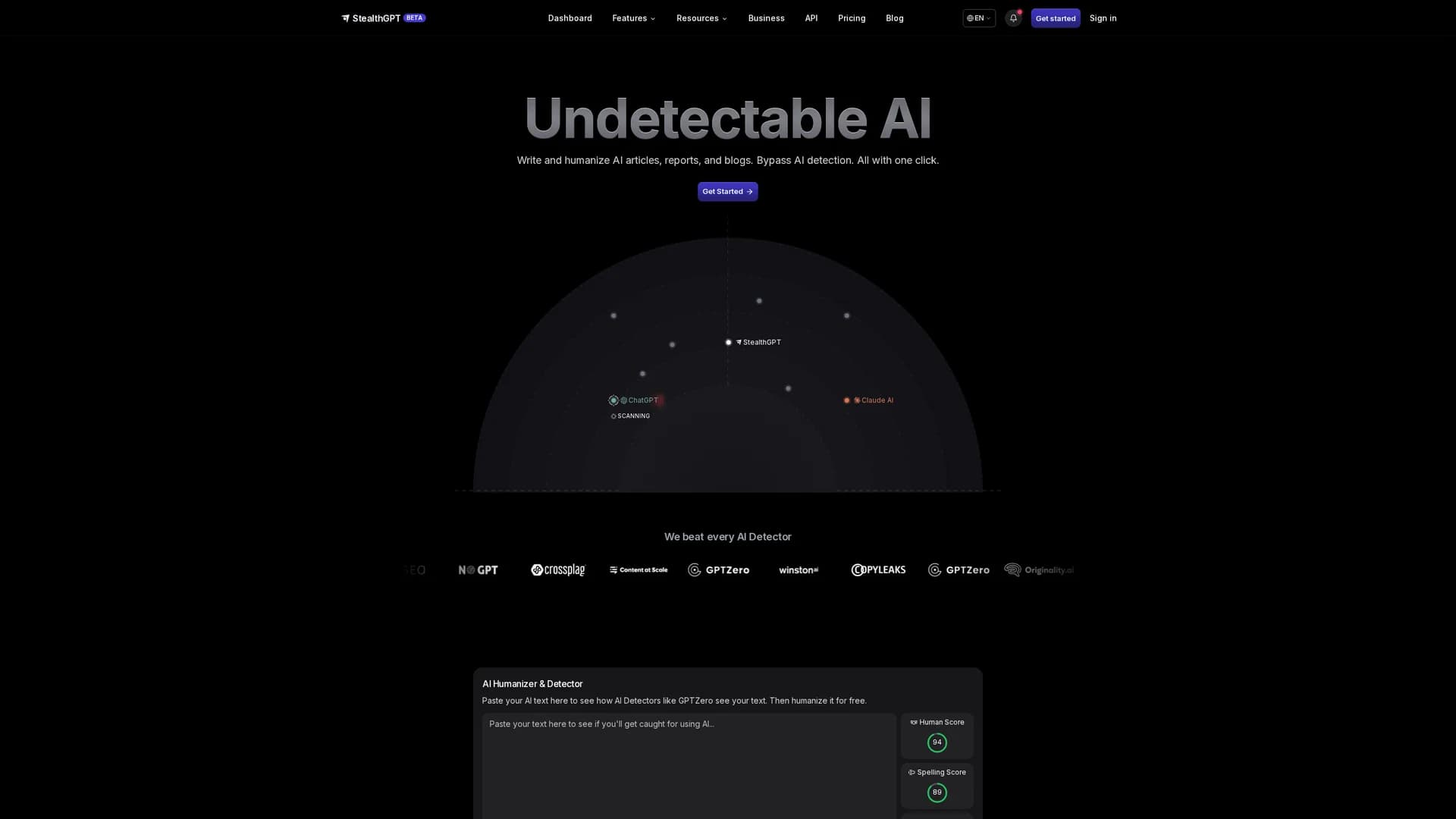 stealthgpt homepage