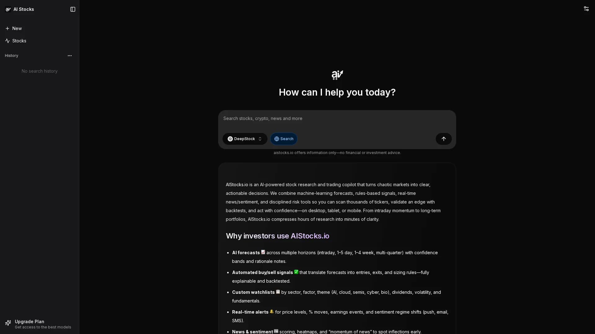 stocksai-io homepage