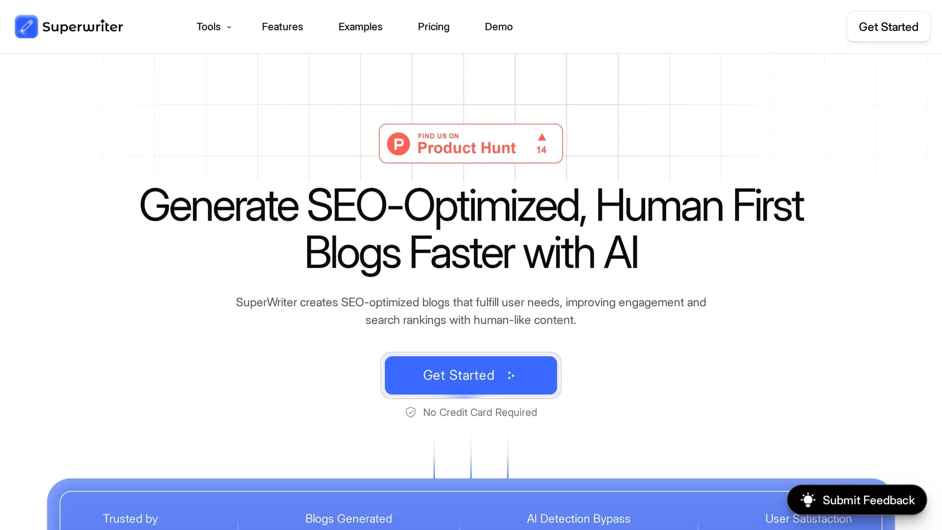 superwriter-ai homepage