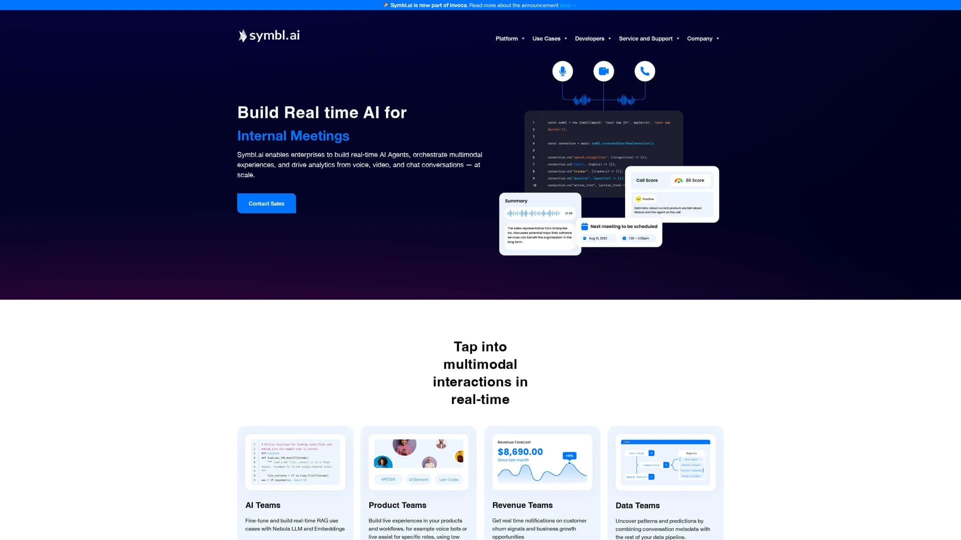 symbl-ai homepage