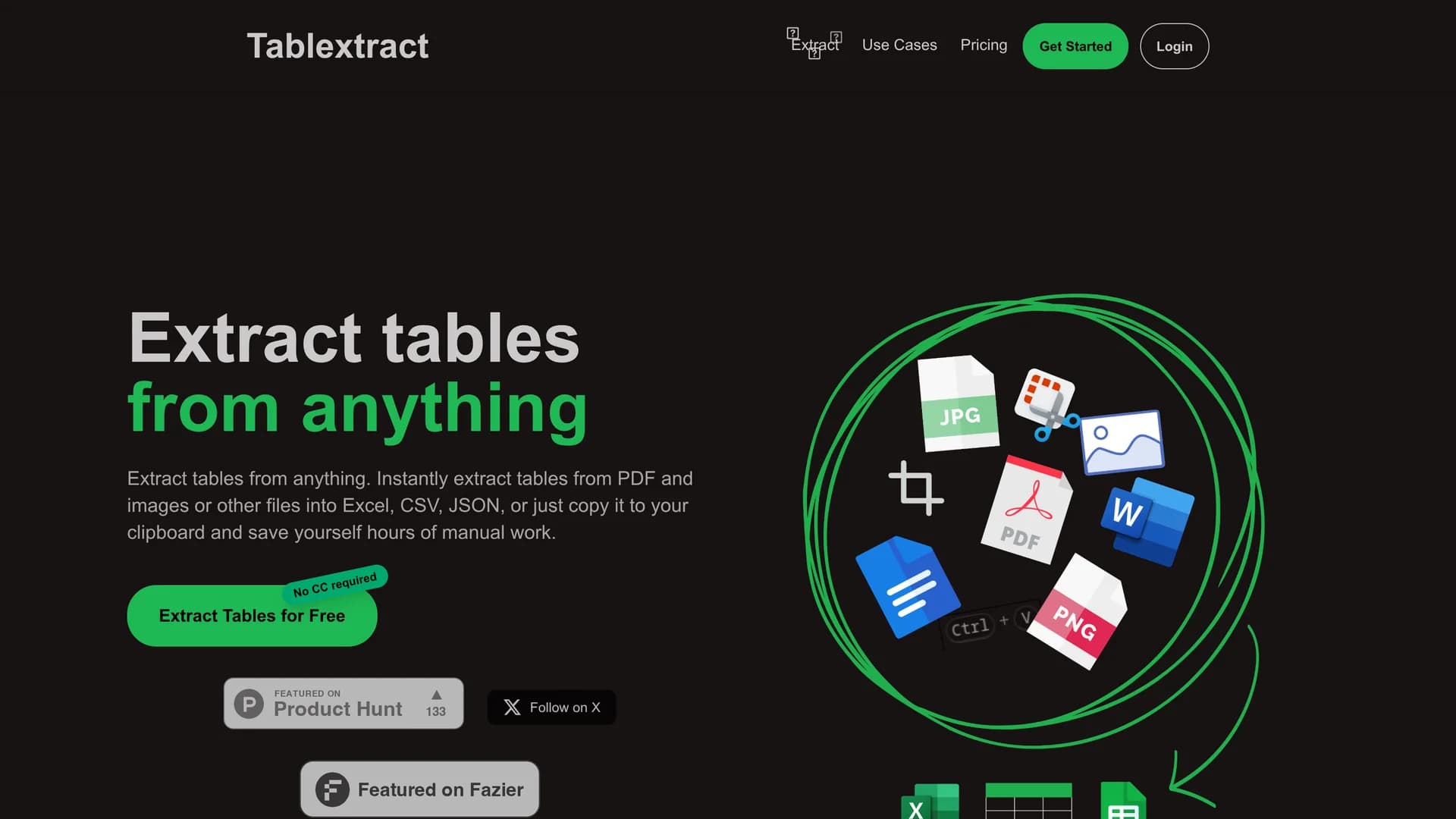 tablextract homepage