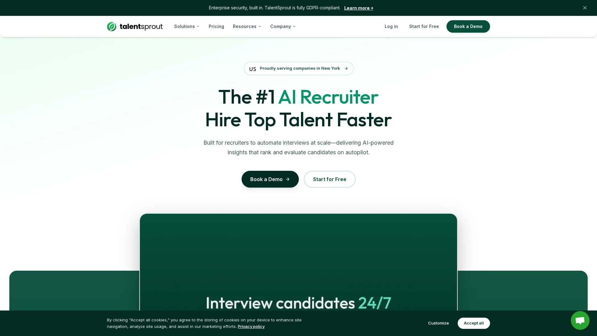 talentsprout homepage