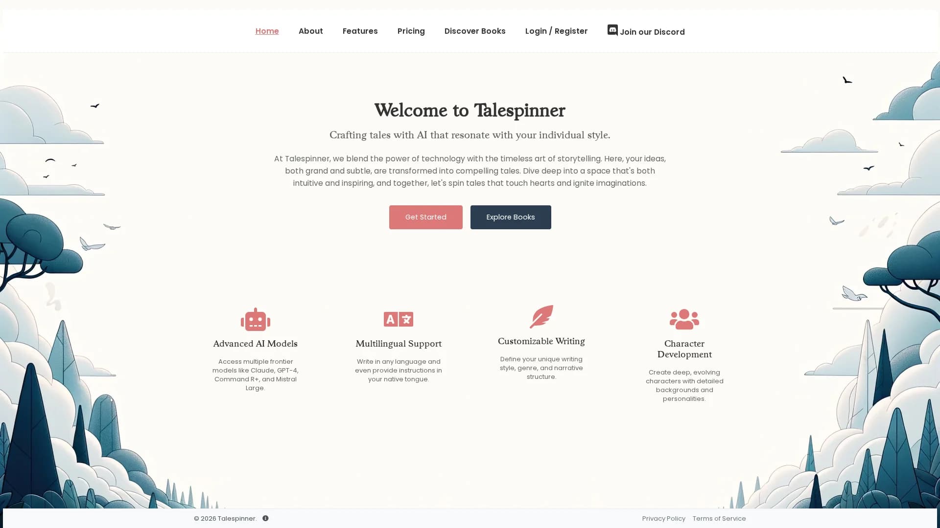talespinner homepage