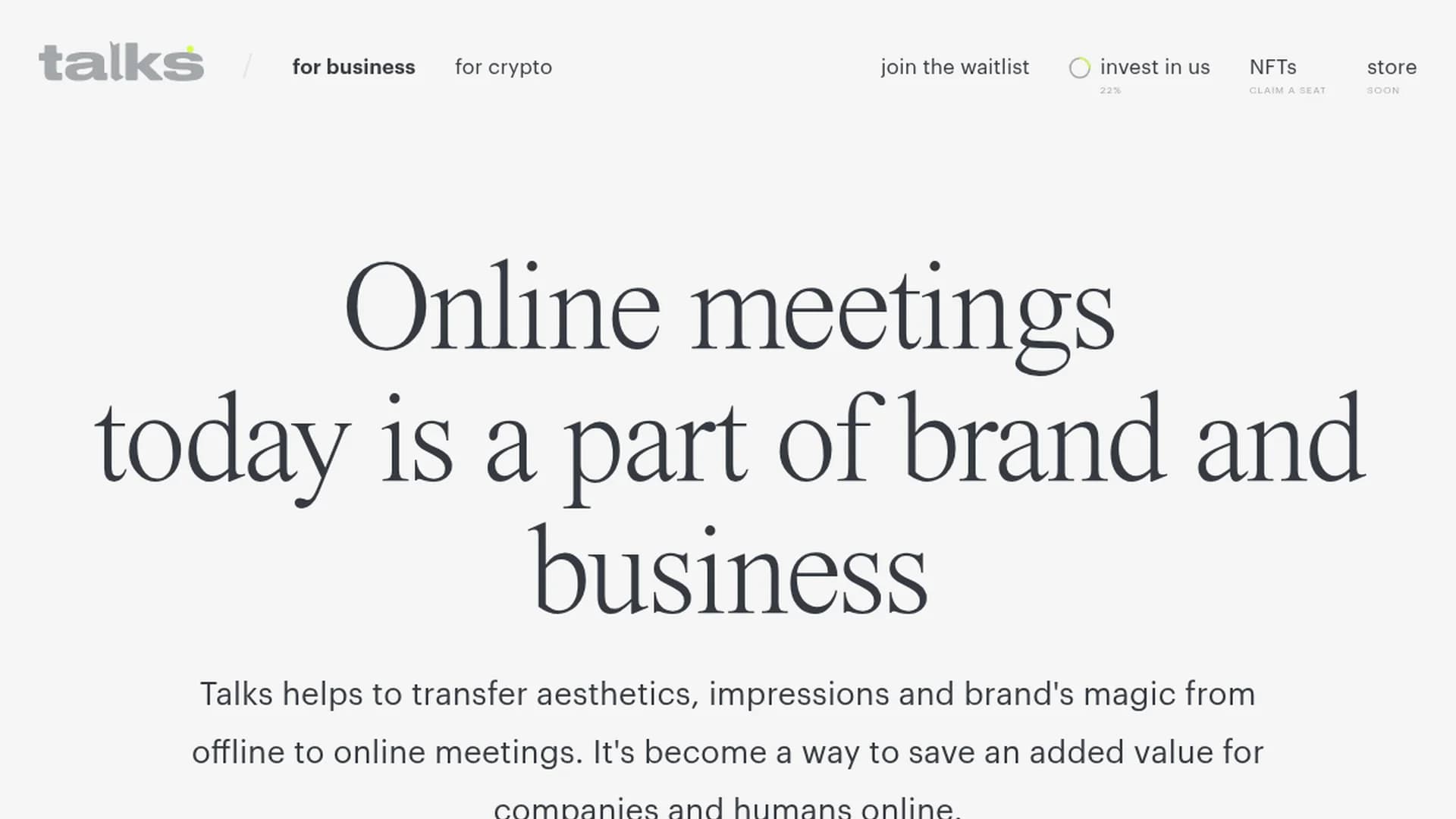 talks homepage