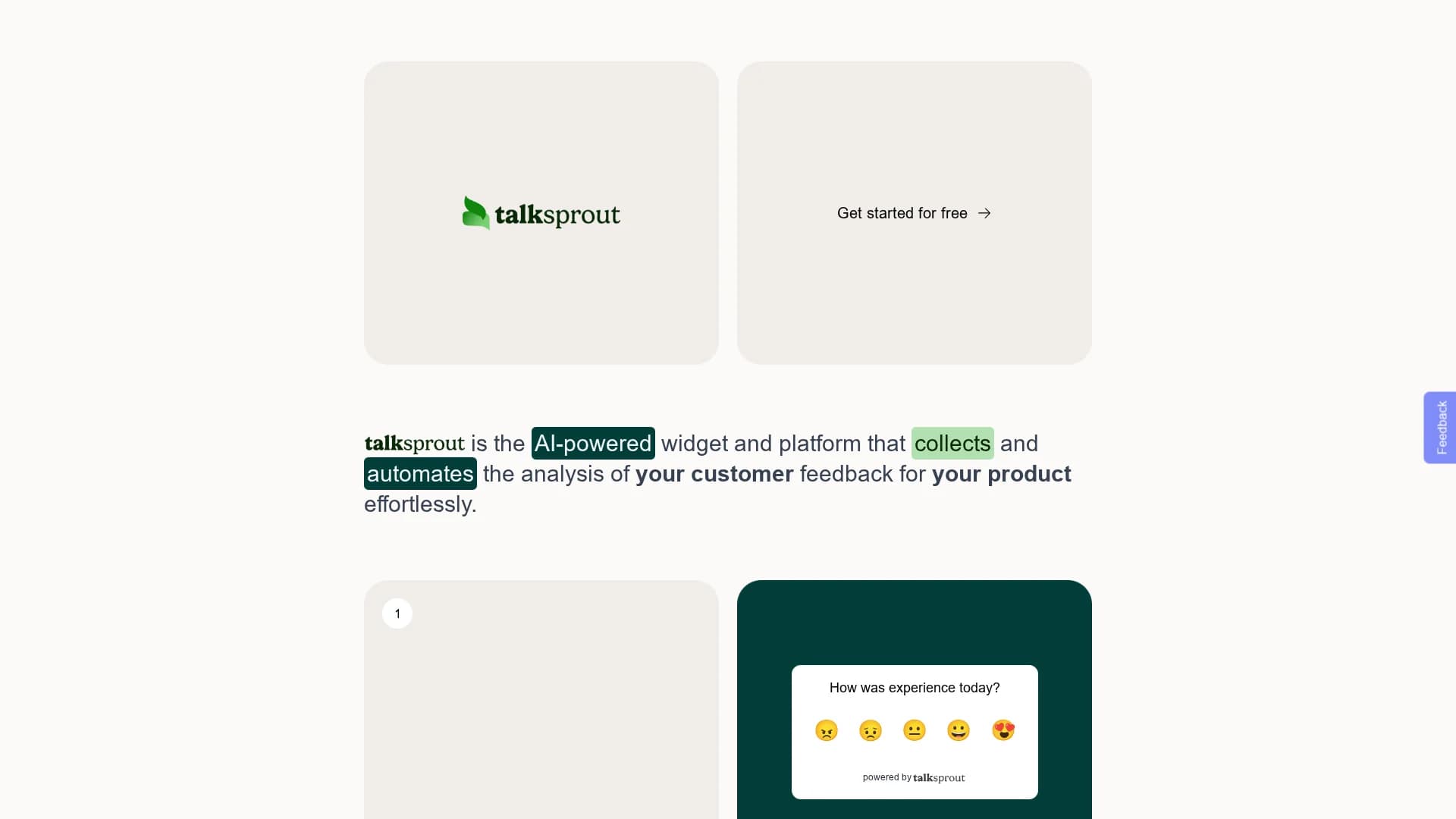 talksprout homepage