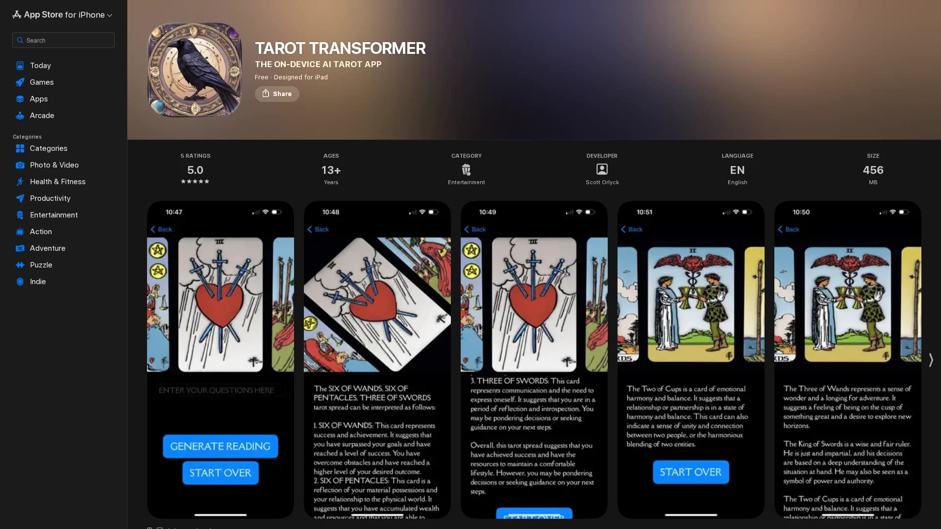 tarot-arcana homepage