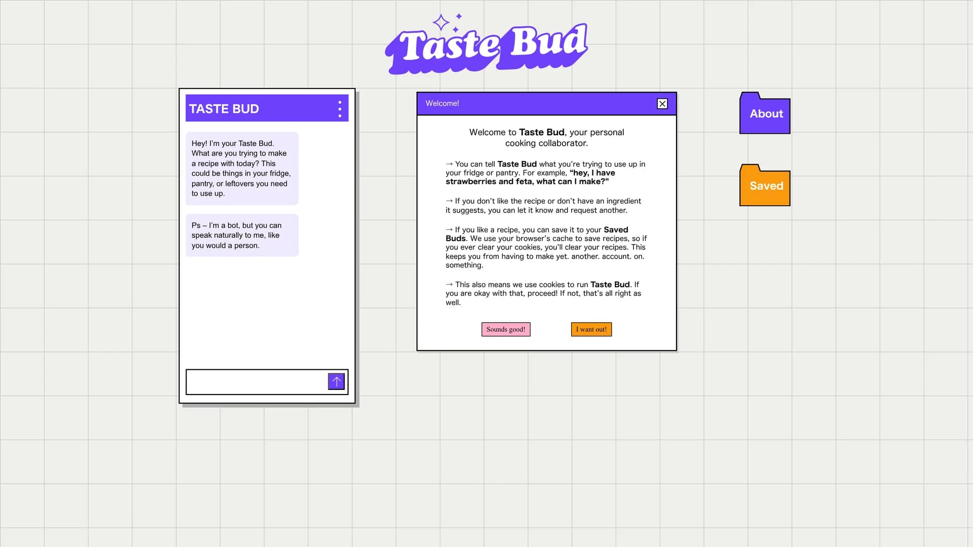 taste-bud homepage