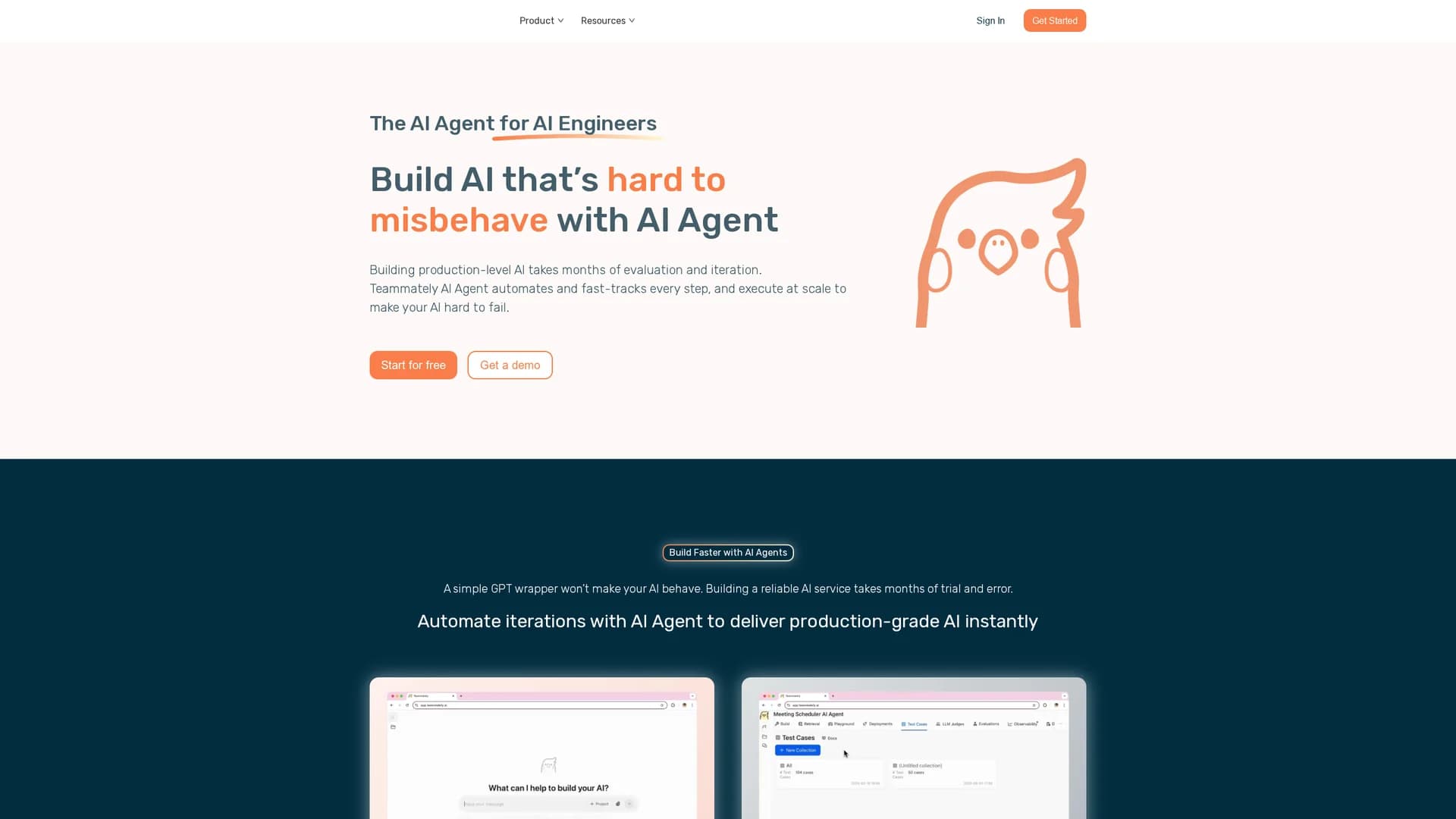 teammately homepage