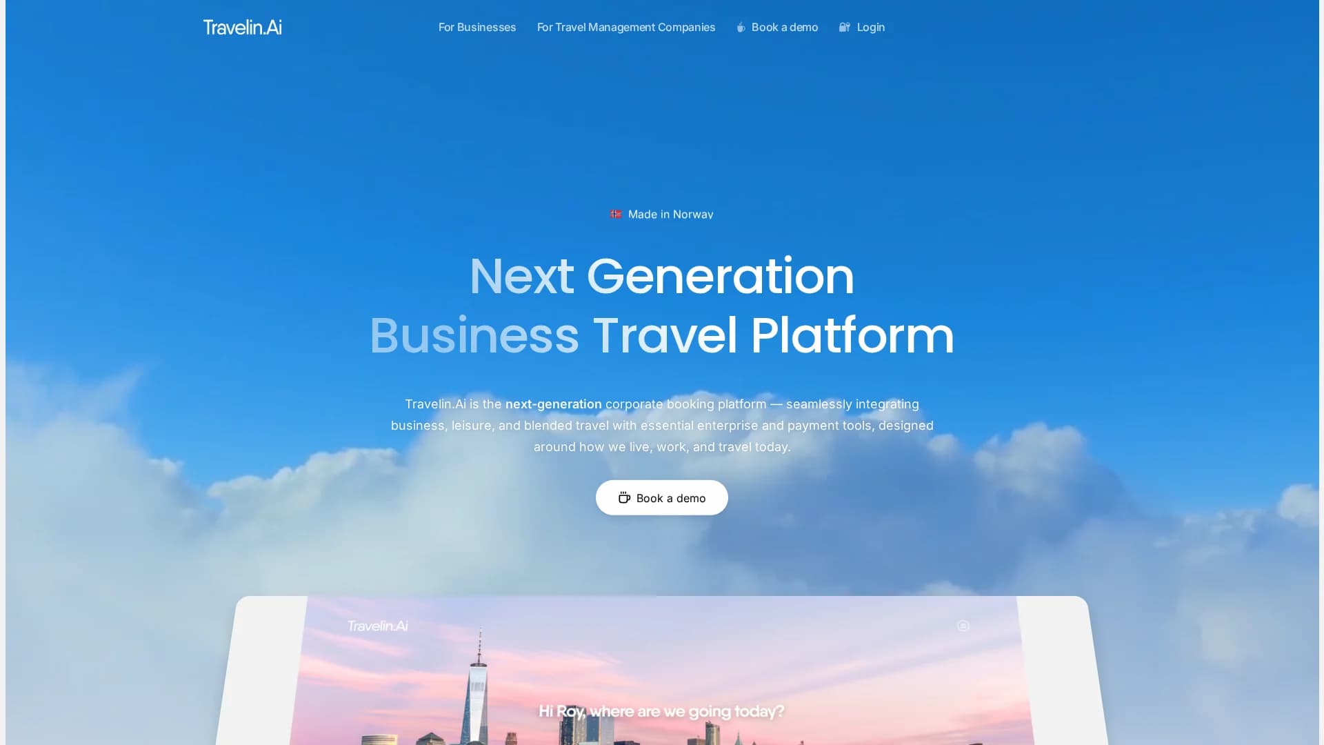 travelin-ai homepage