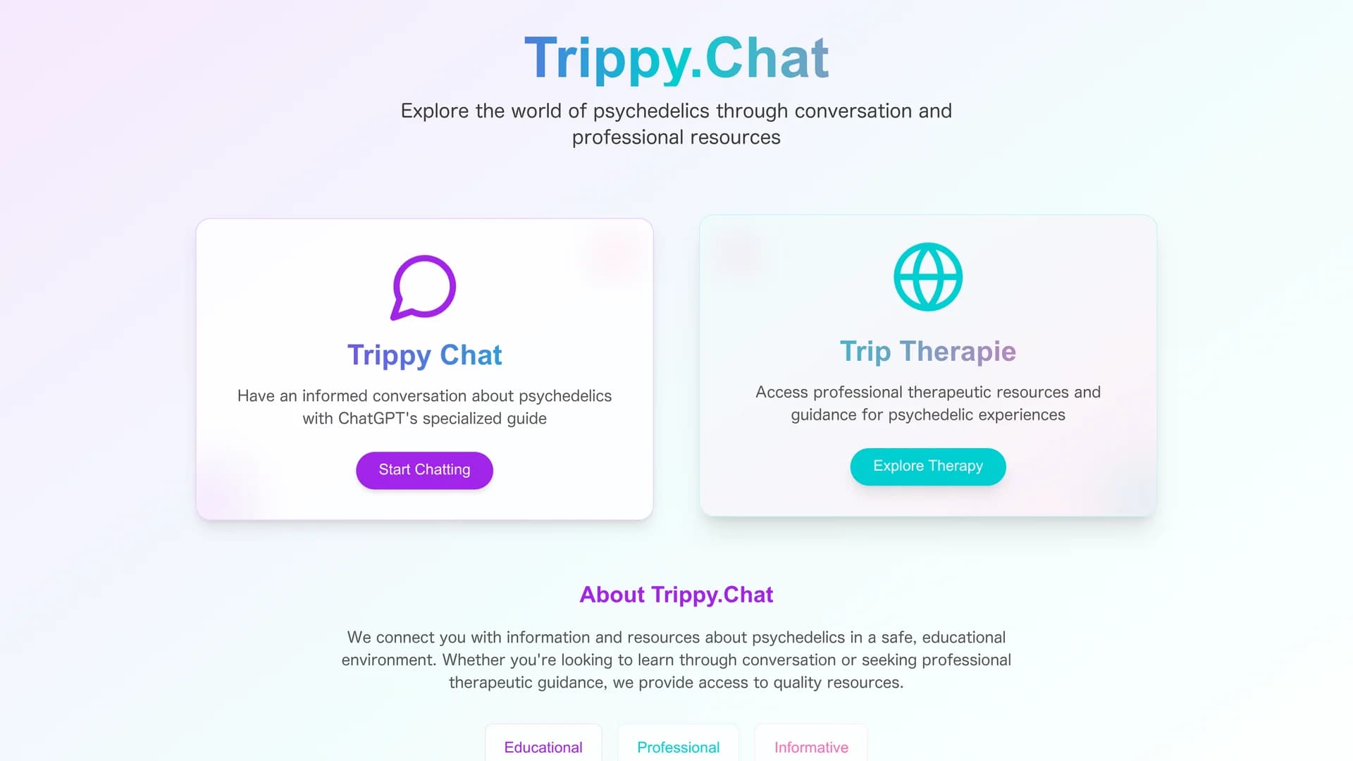 trippy-chat homepage
