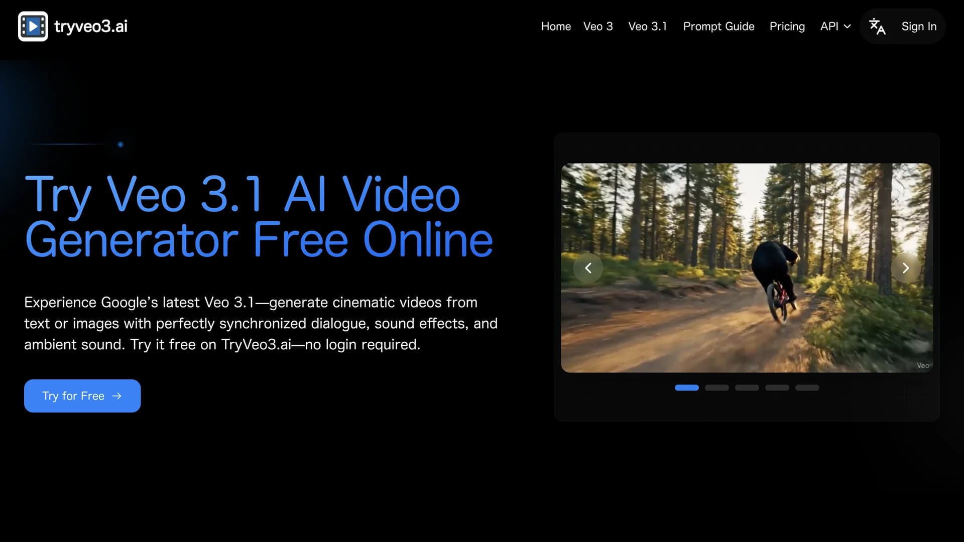tryveo3-ai homepage