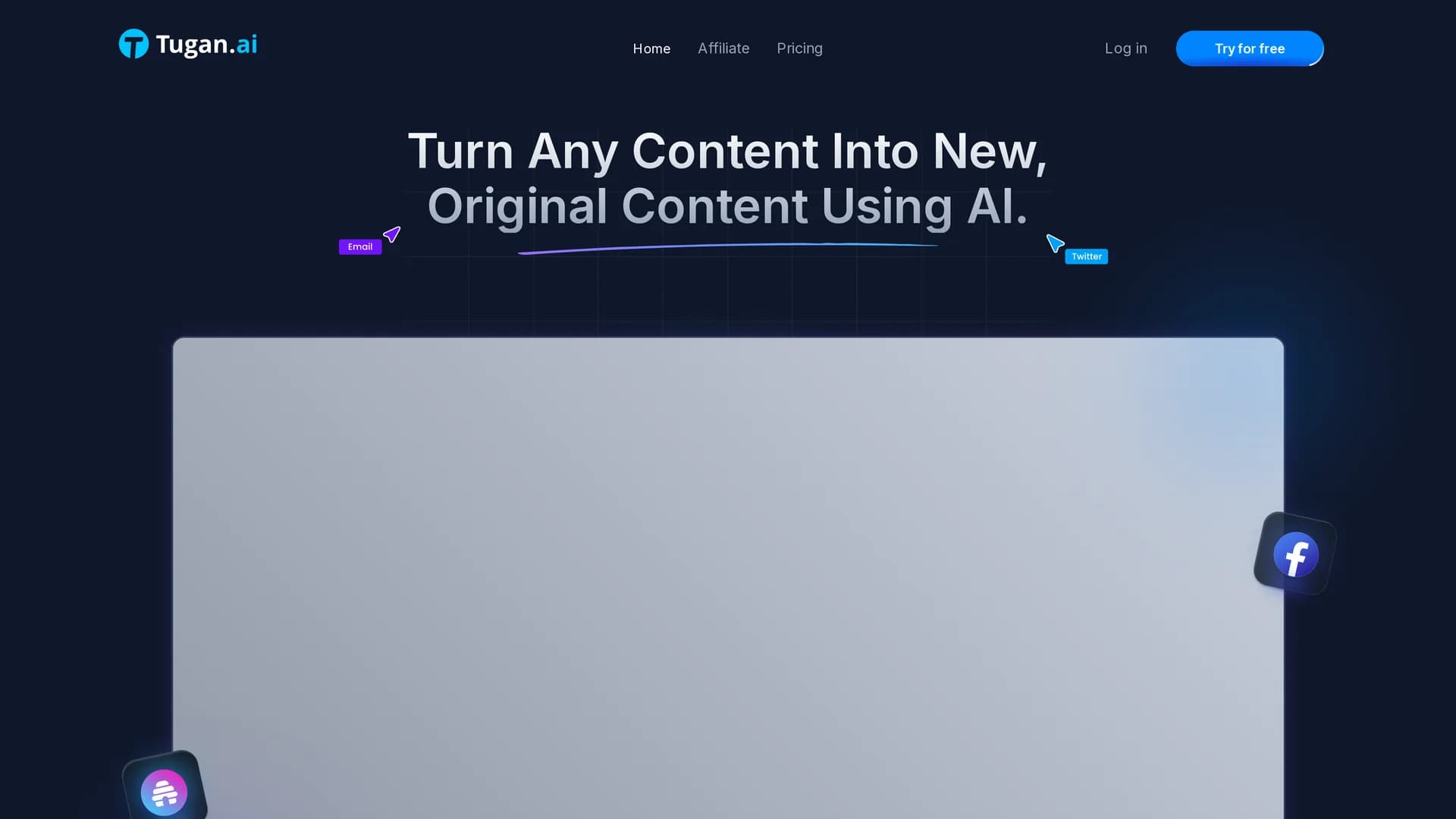tugan-ai homepage