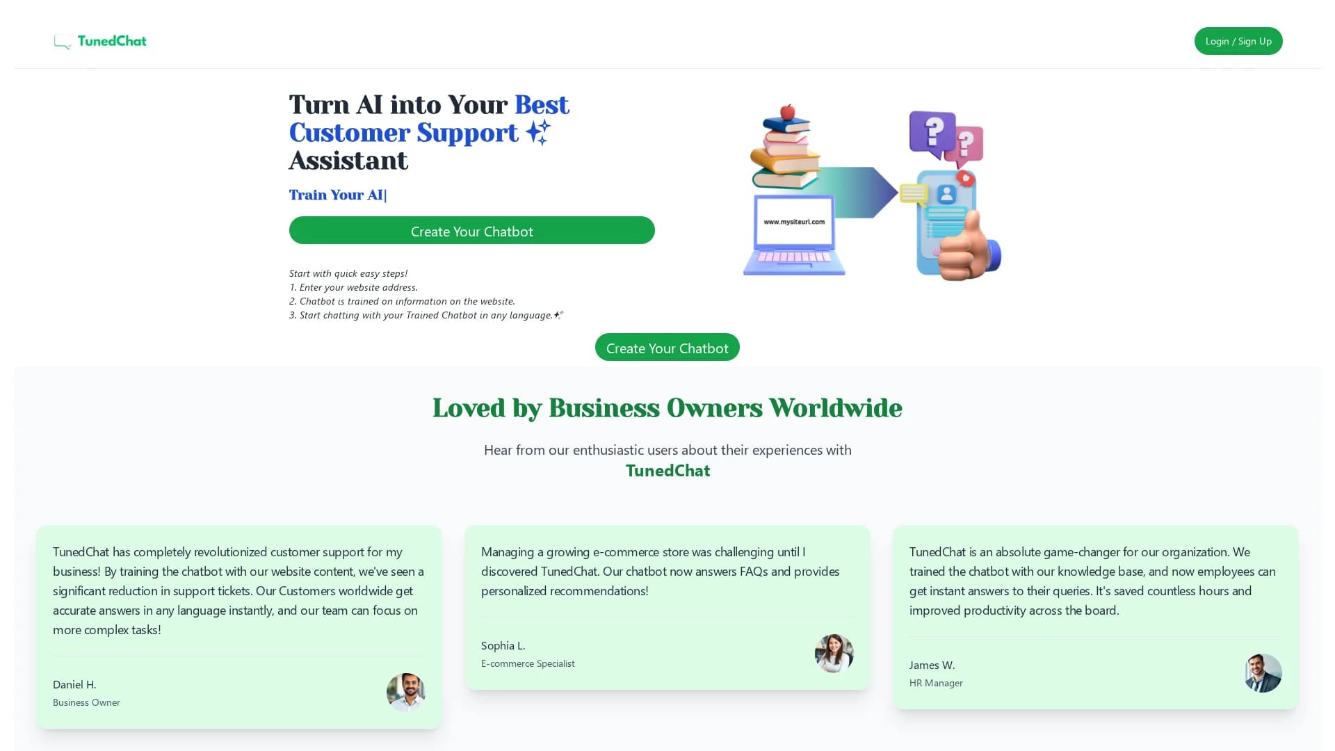 tunedchat-com homepage