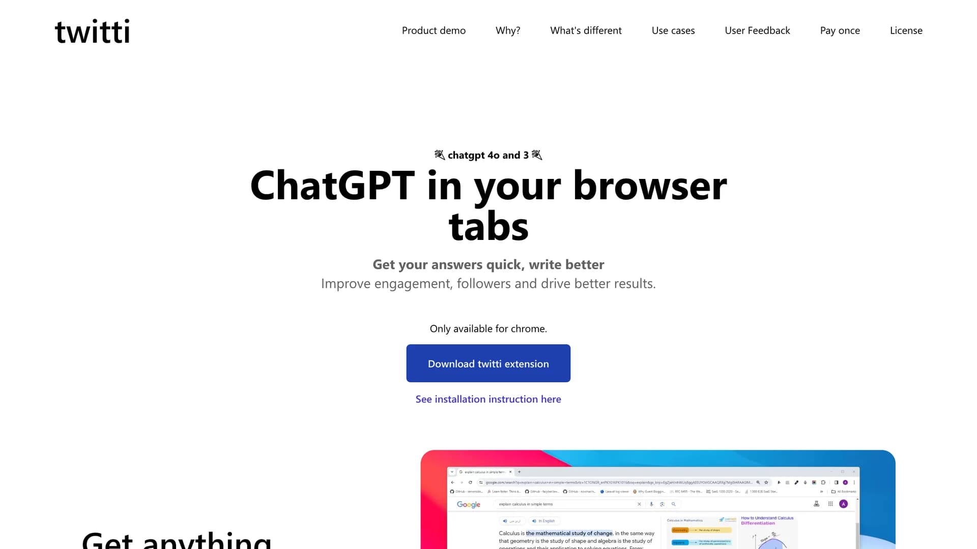 twitti homepage
