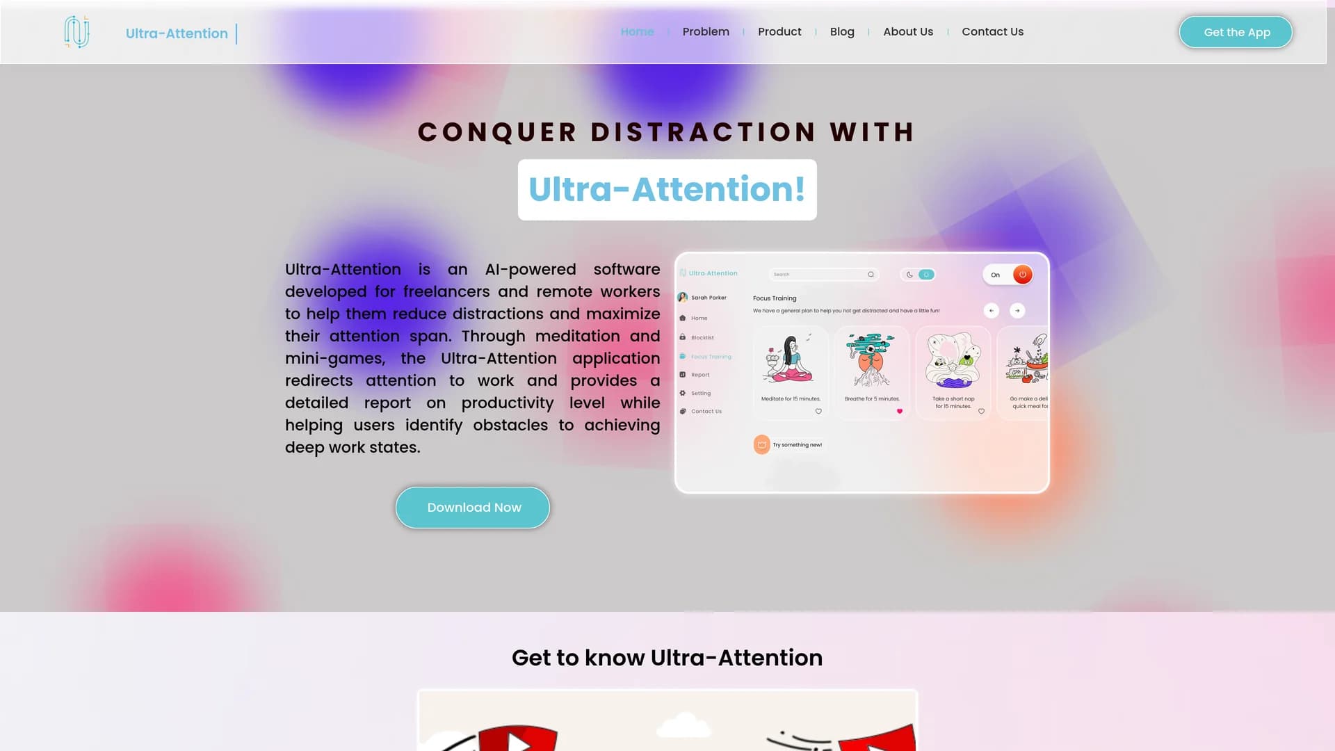 ultra-attention homepage
