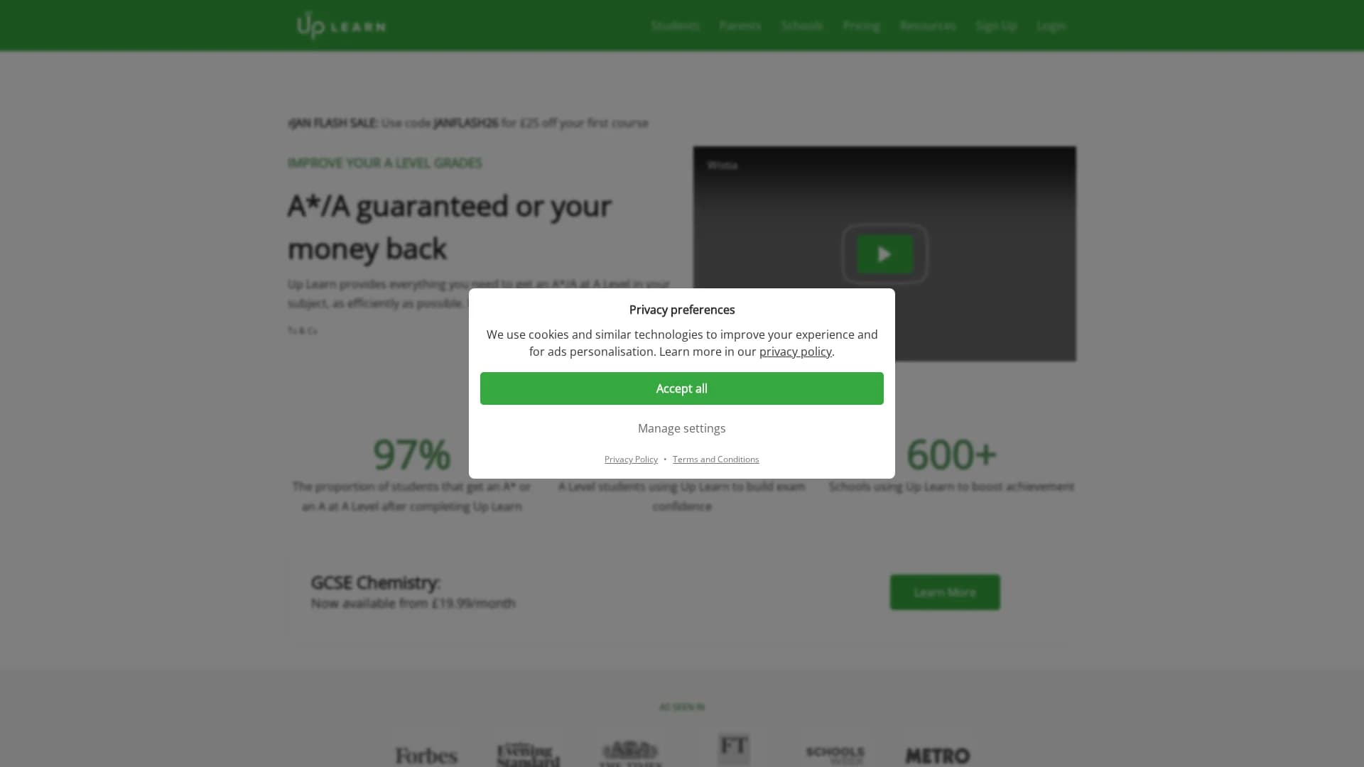 up-learn homepage