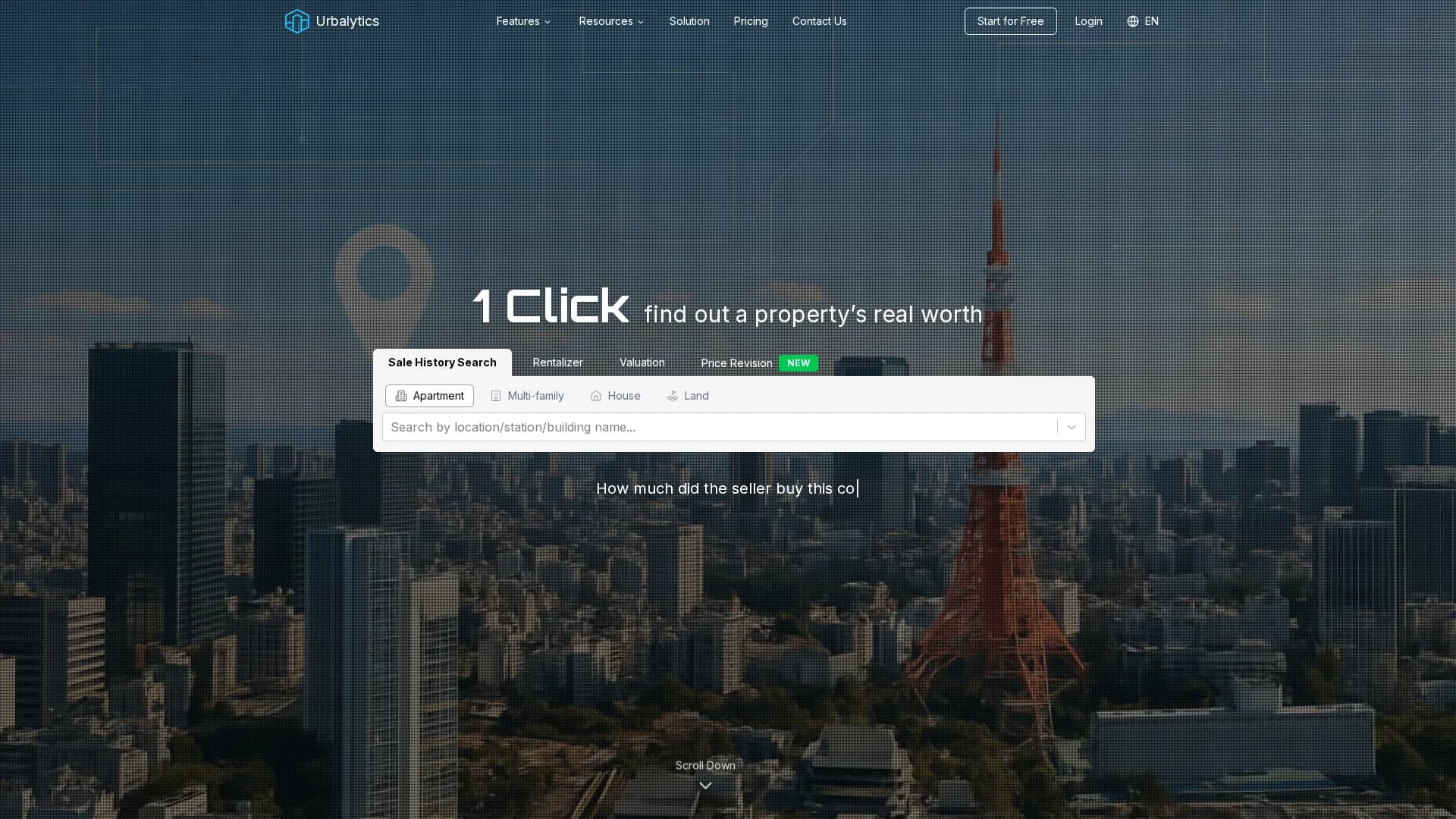 urbalytics homepage