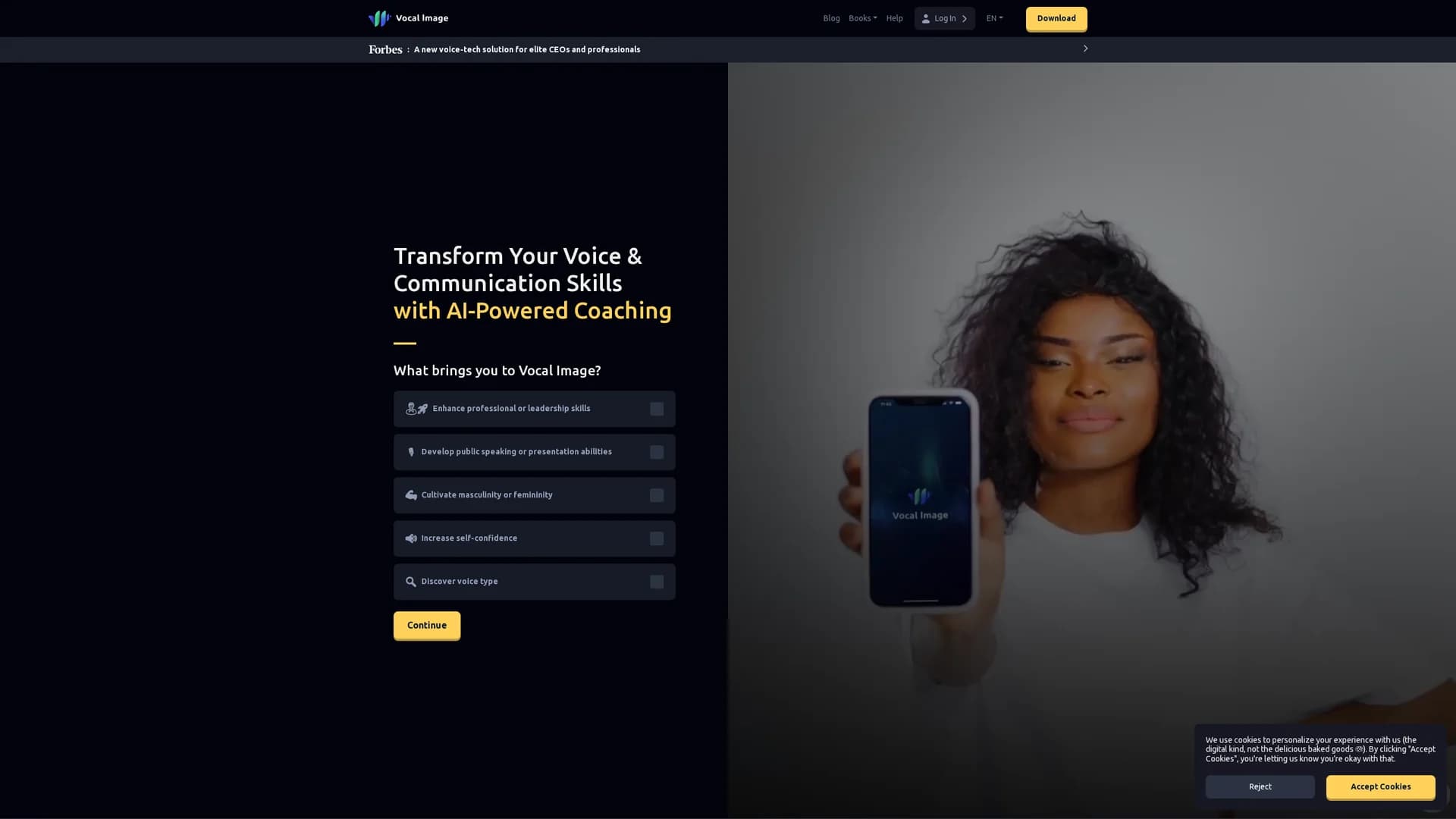 vocalimage-app homepage