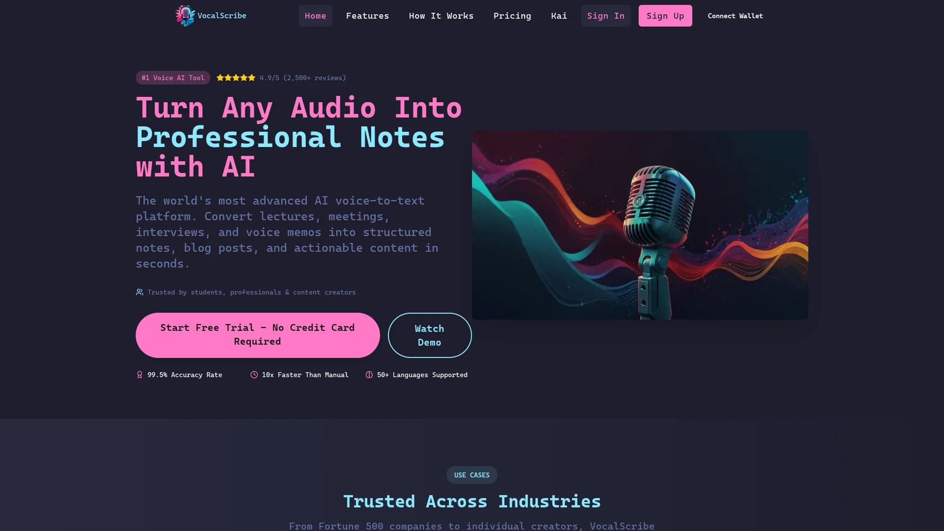 vocalscribe homepage