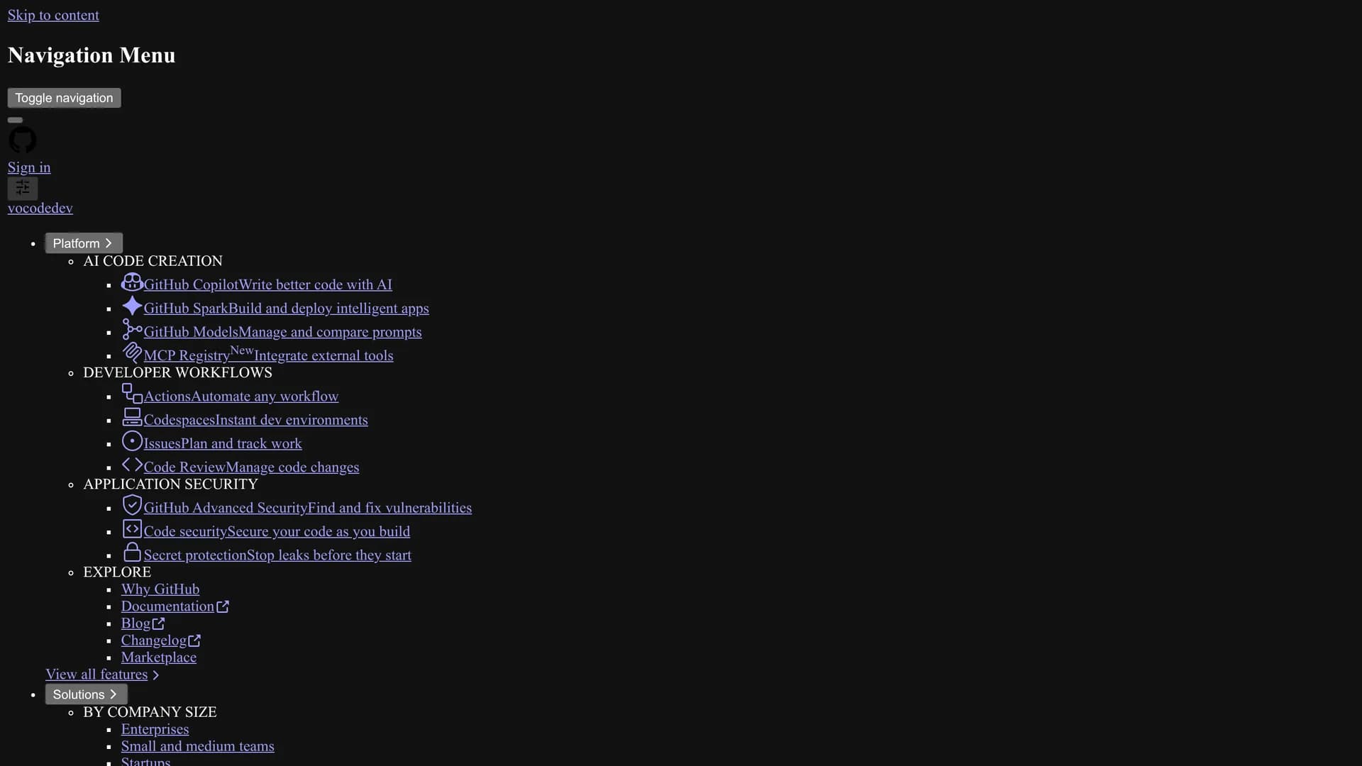 vocode homepage