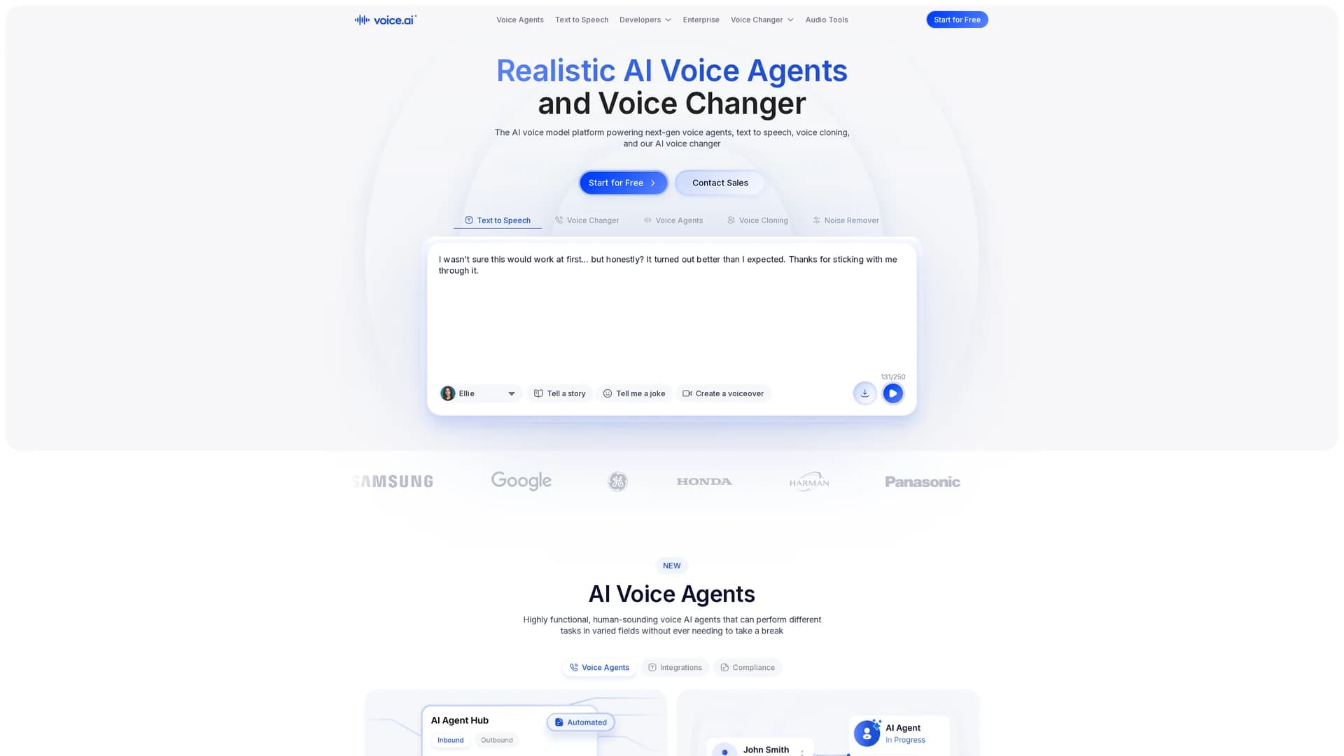 voice-ai homepage