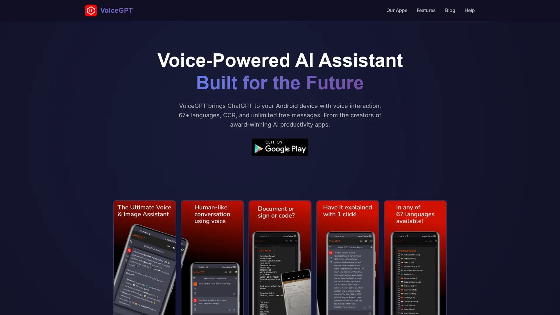 voicegpt homepage
