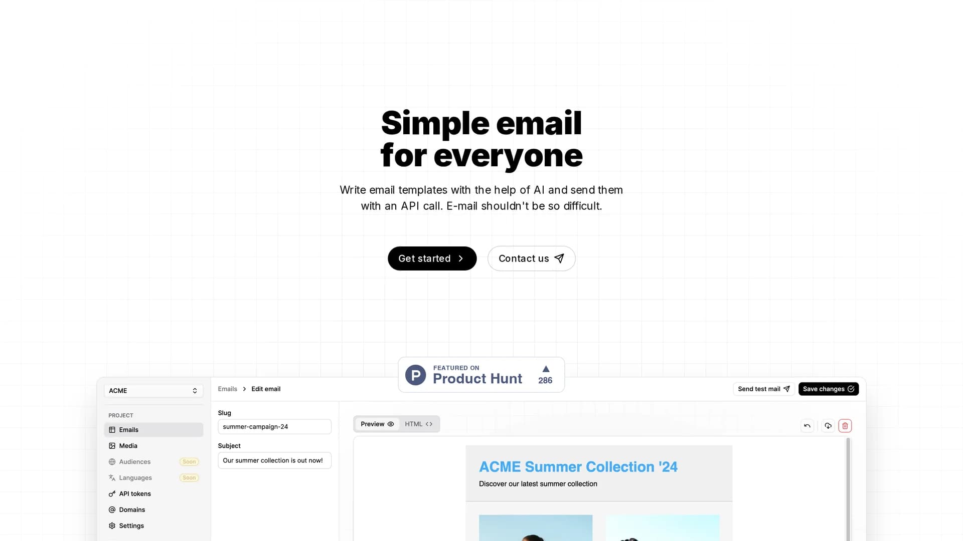 volamail homepage
