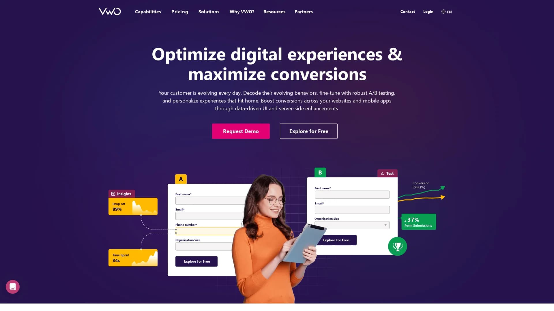 vwo homepage