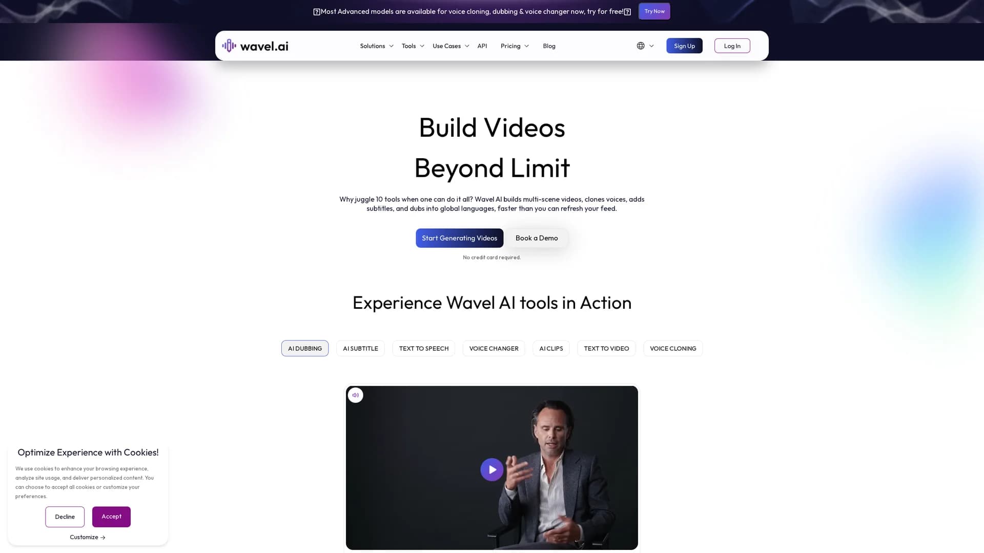 wavel-ai homepage
