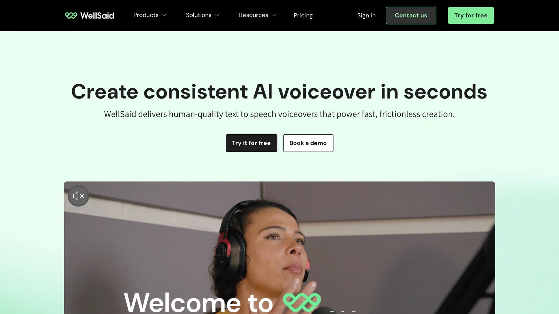 wellsaidlabs homepage