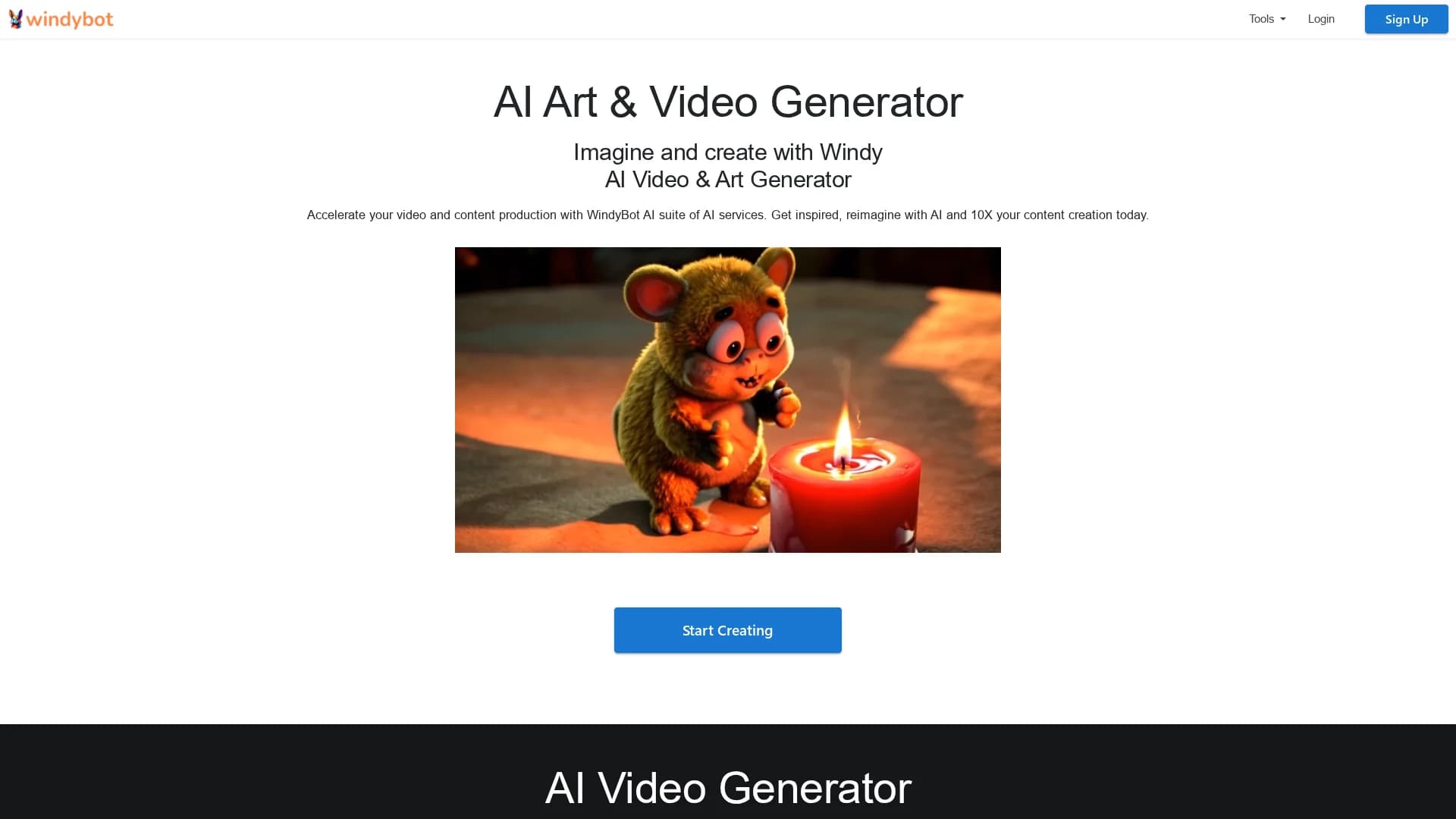 windy-ai-writer homepage