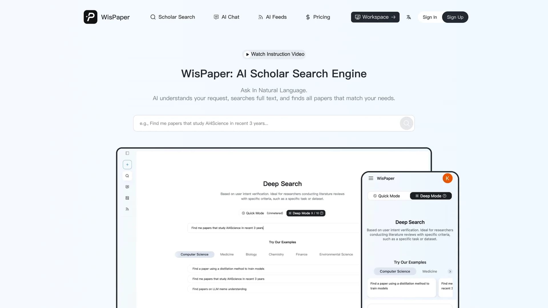 wispaper homepage