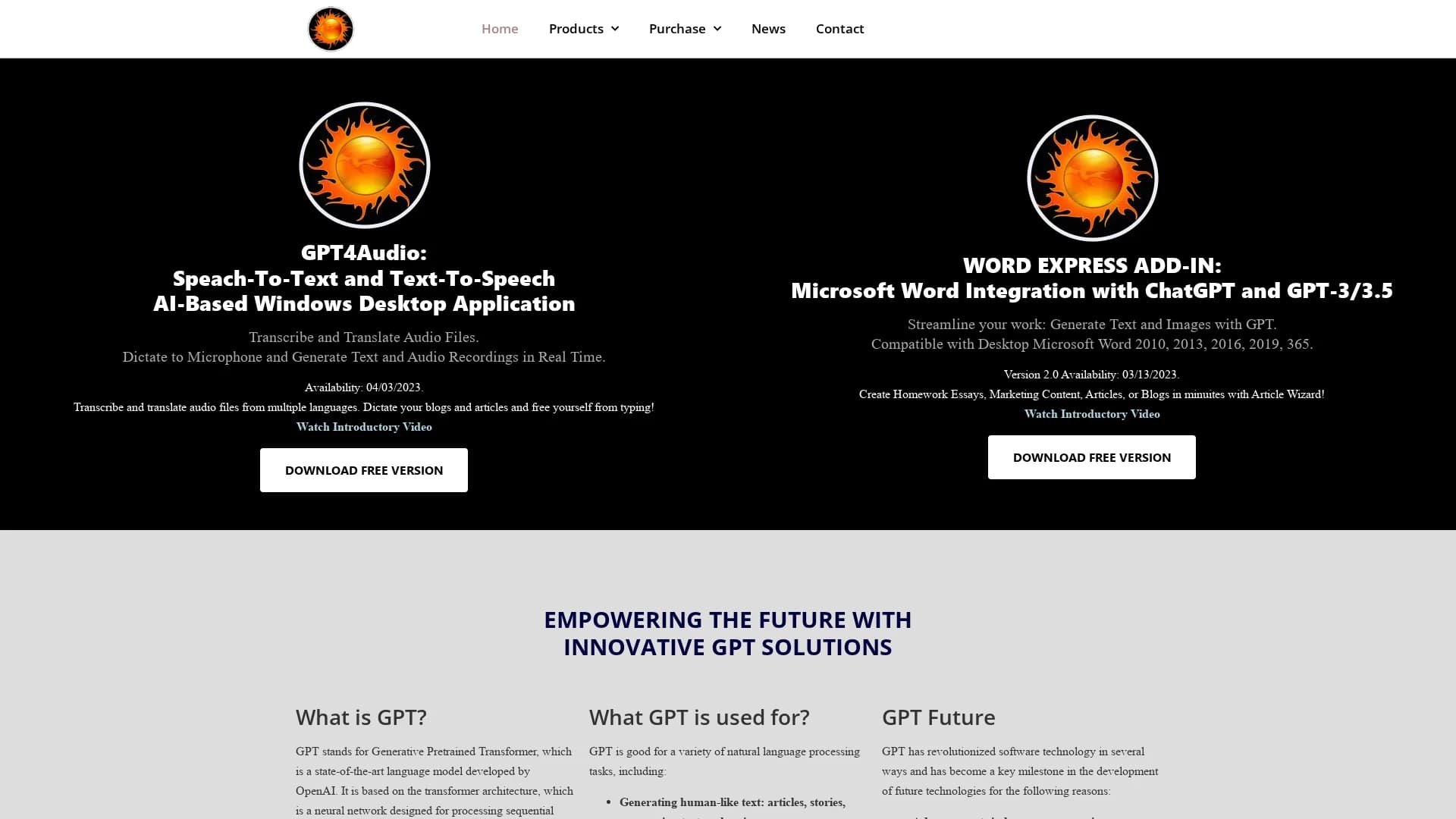 word-express homepage