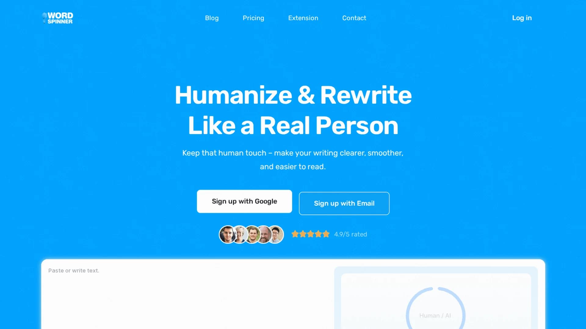 word-spinner homepage