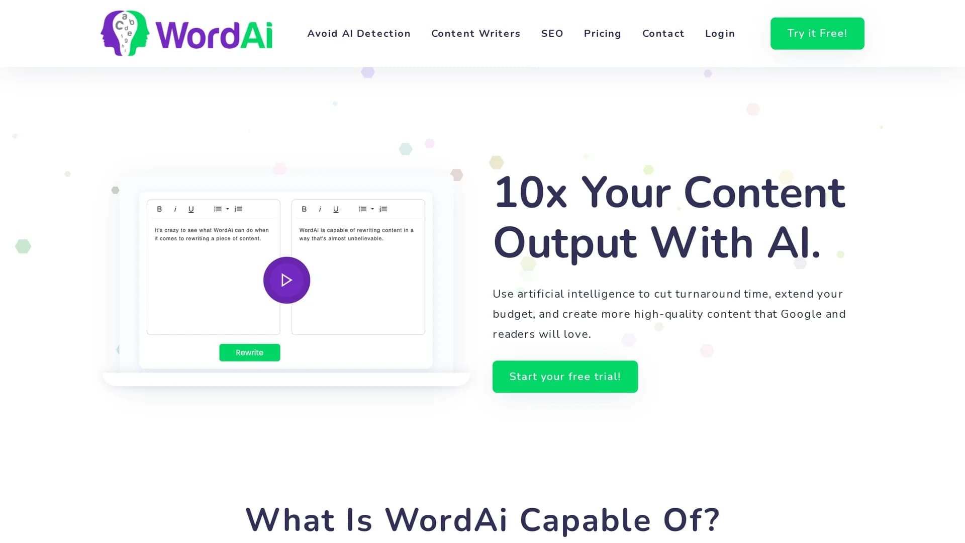 wordai homepage