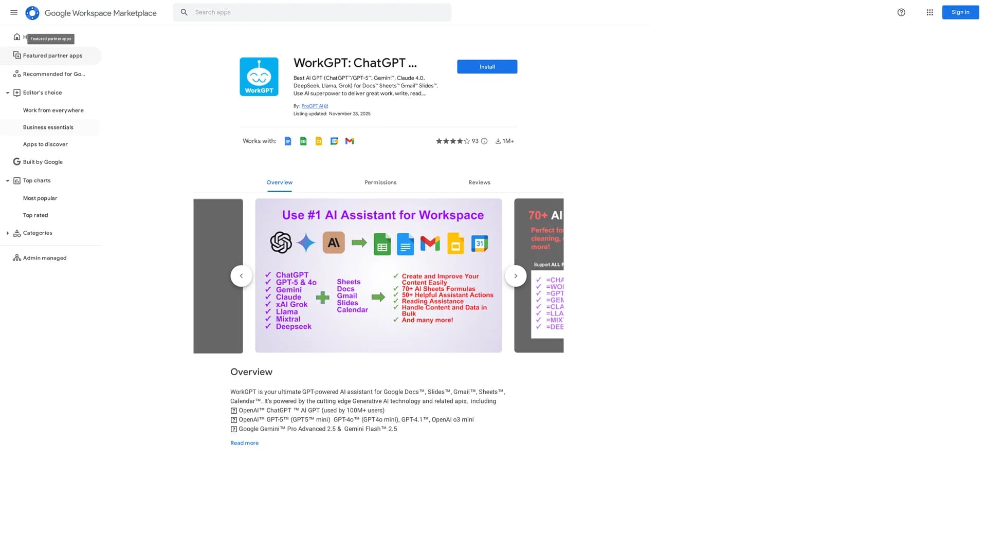 workgpt homepage