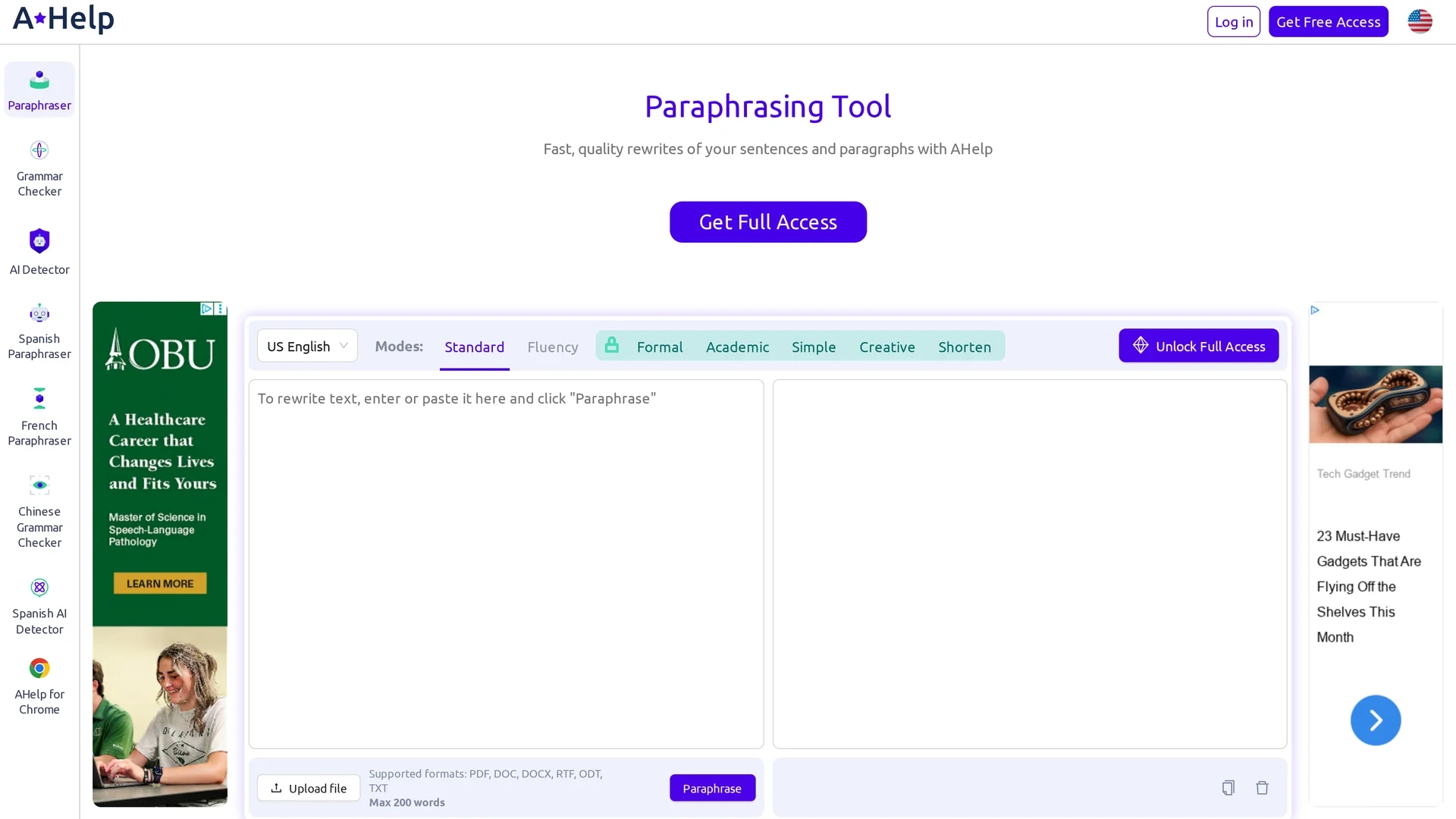 academichelp-paraphraser homepage