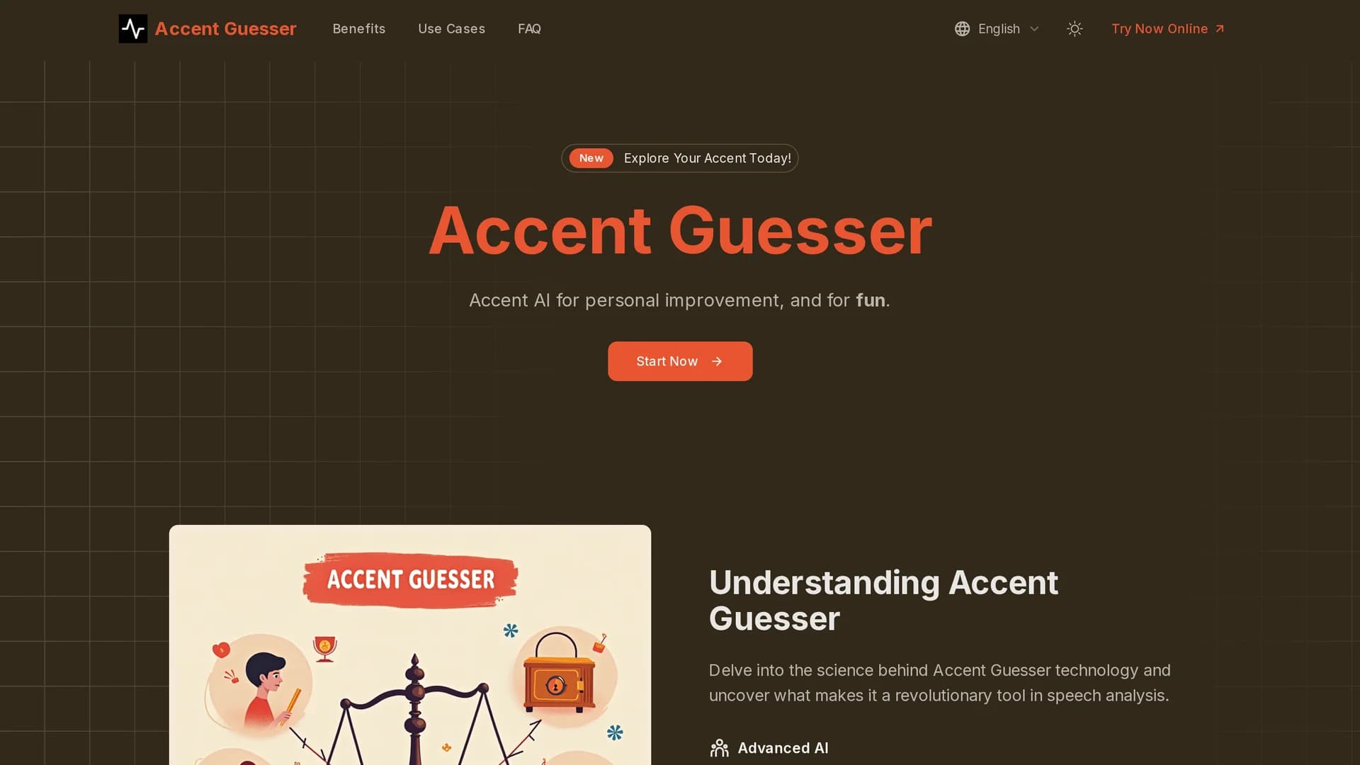 accent-guesser homepage