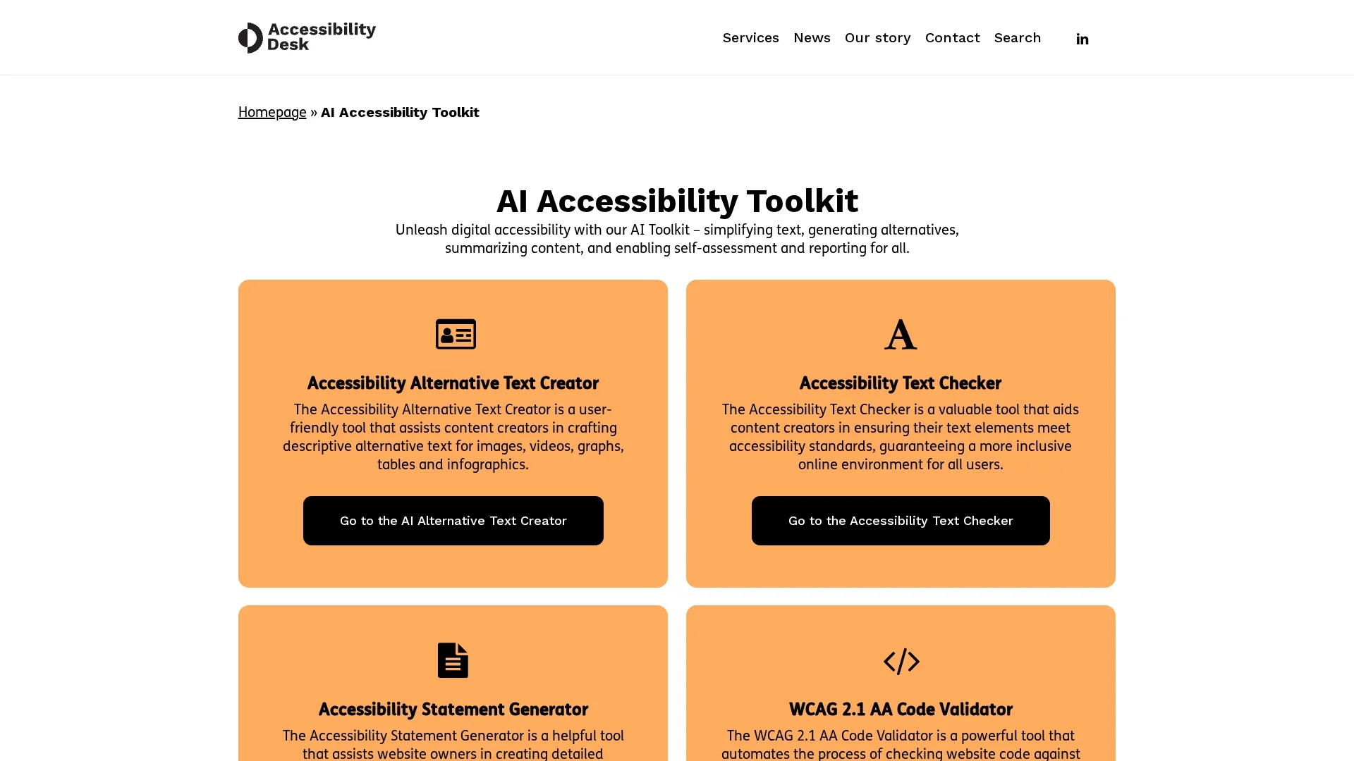 accessibility-desk homepage